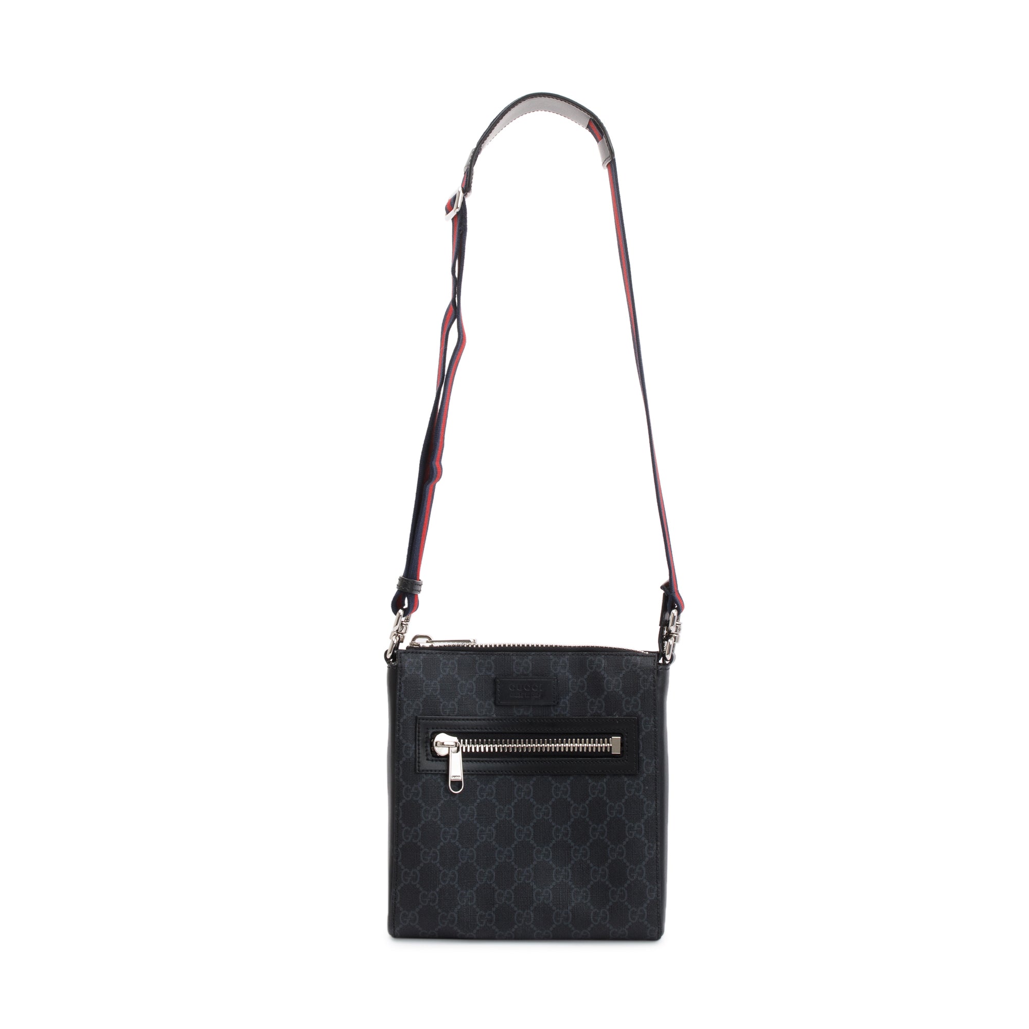 Gucci Black GG Supreme Small Messenger Bag w/ Box