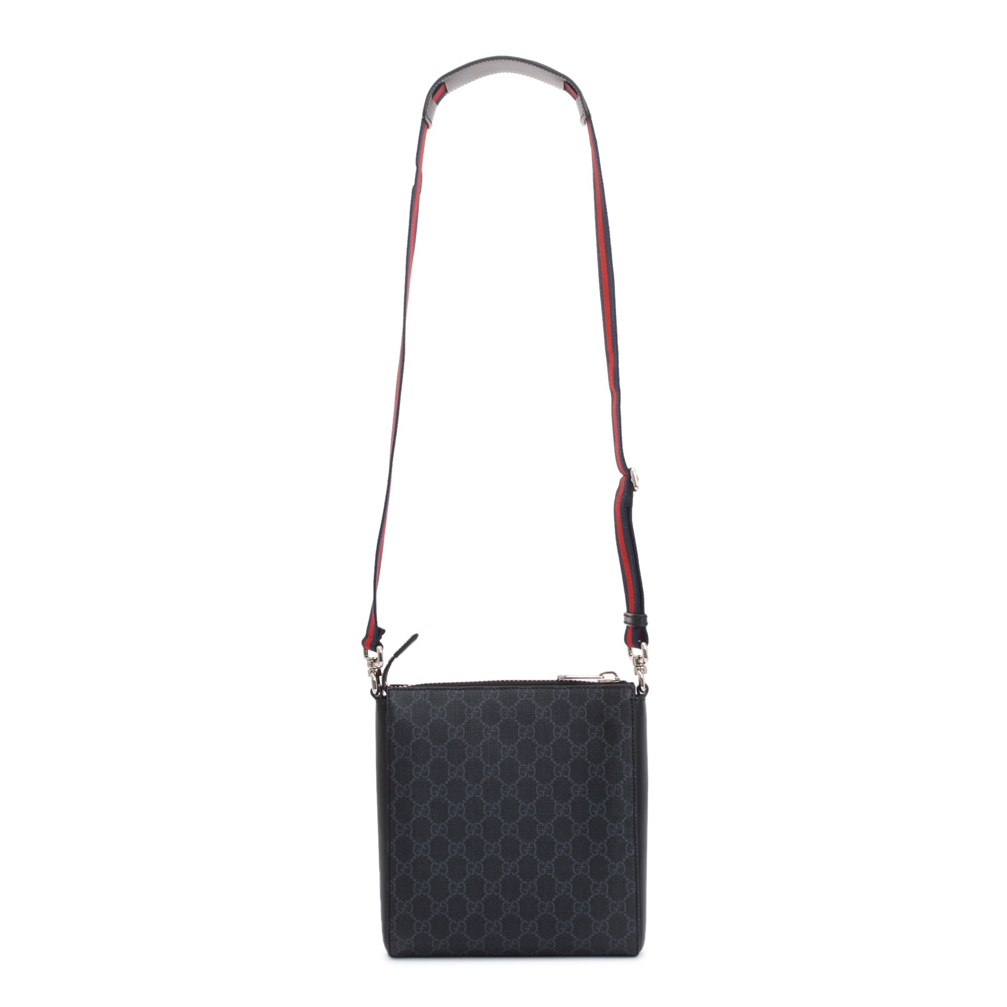 Gucci Black GG Supreme Small Messenger Bag w/ Box