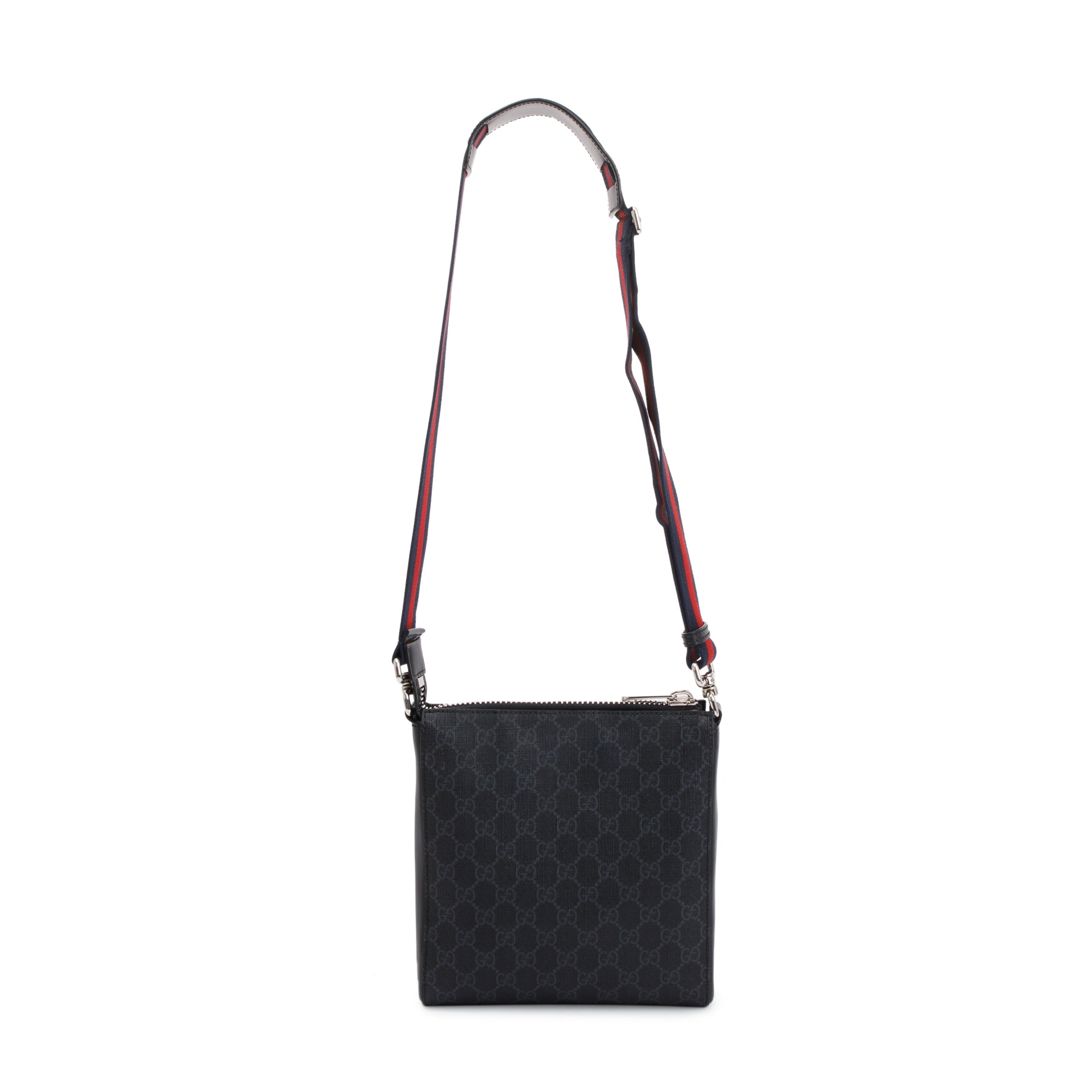 Gucci Black GG Supreme Small Messenger Bag w/ Box