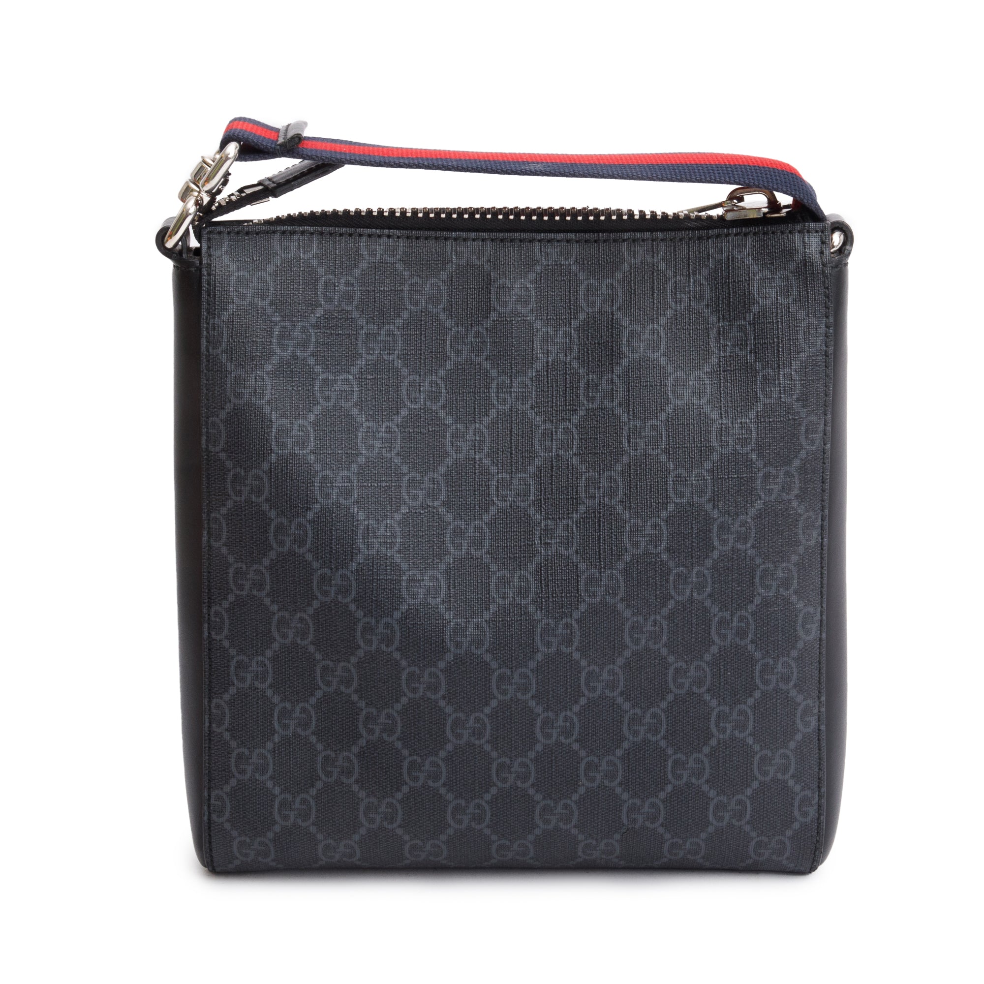Gucci Black GG Supreme Small Messenger Bag w/ Box