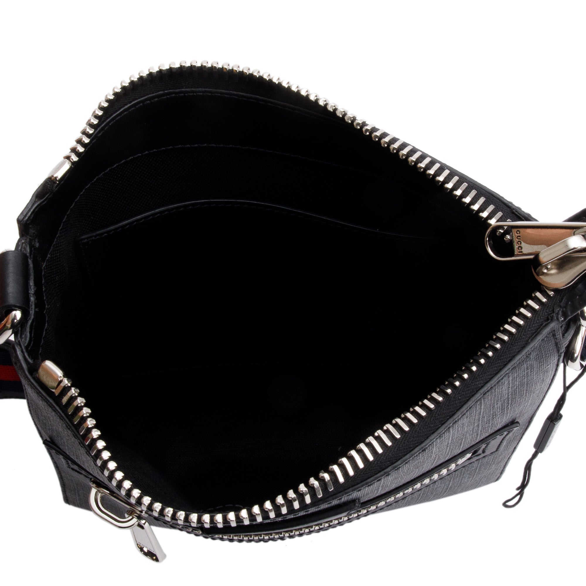 Gucci Black GG Supreme Small Messenger Bag w/ Box & Receipt