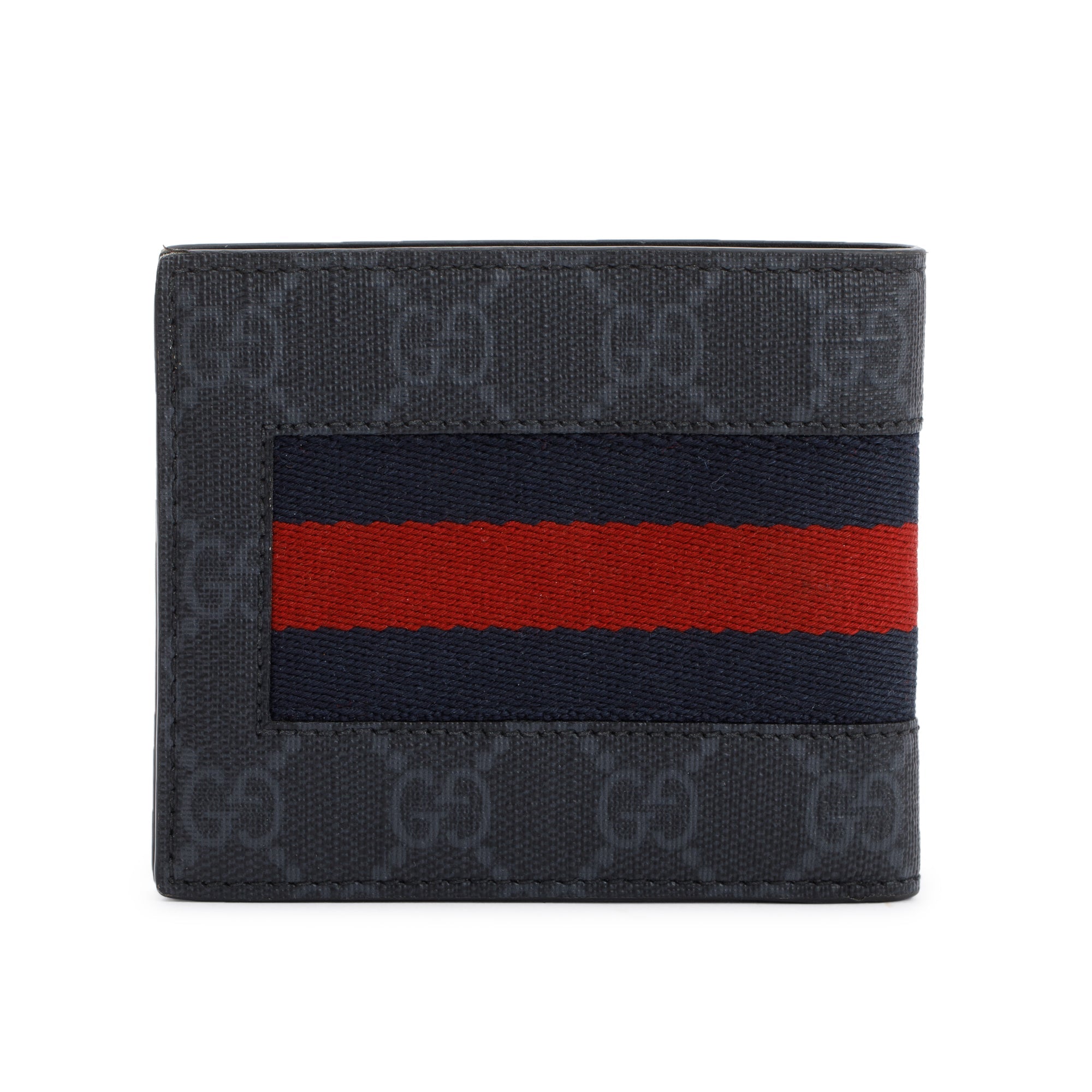 Gucci Black GG Supreme Web Bifold Wallet