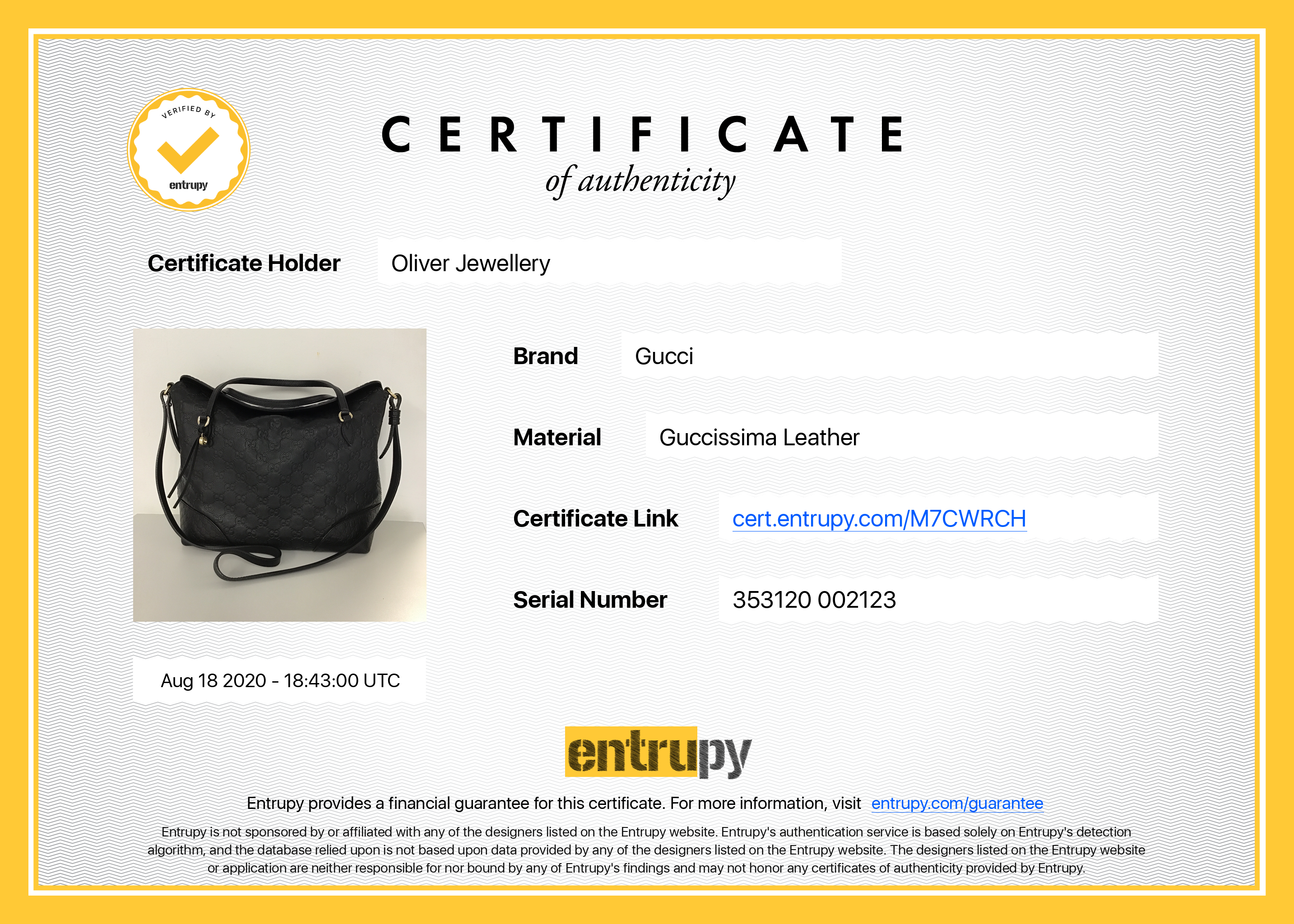 Gucci Black Guccissima Bree Tote