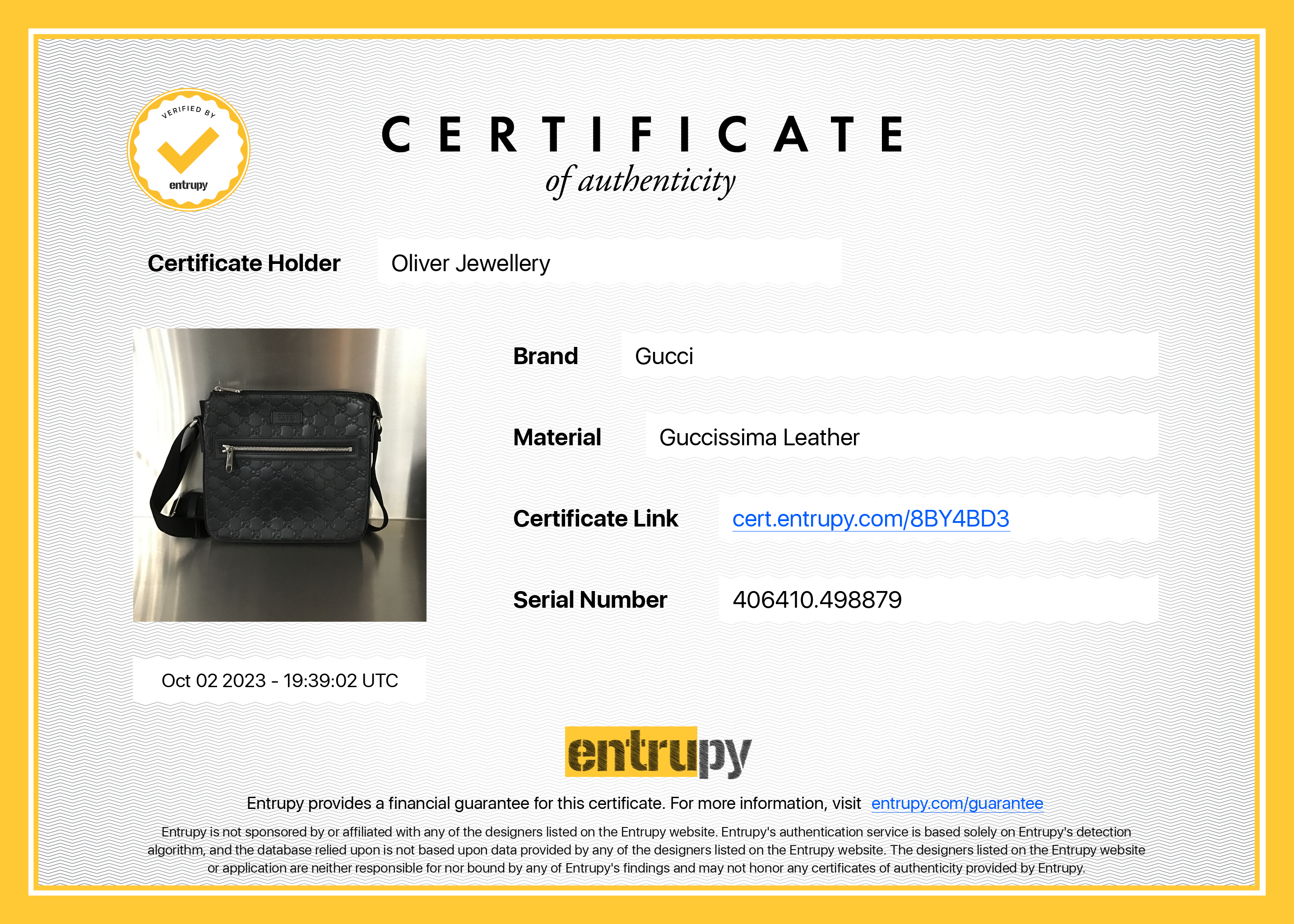 Gucci Black Guccissima Leather Small Messenger Bag