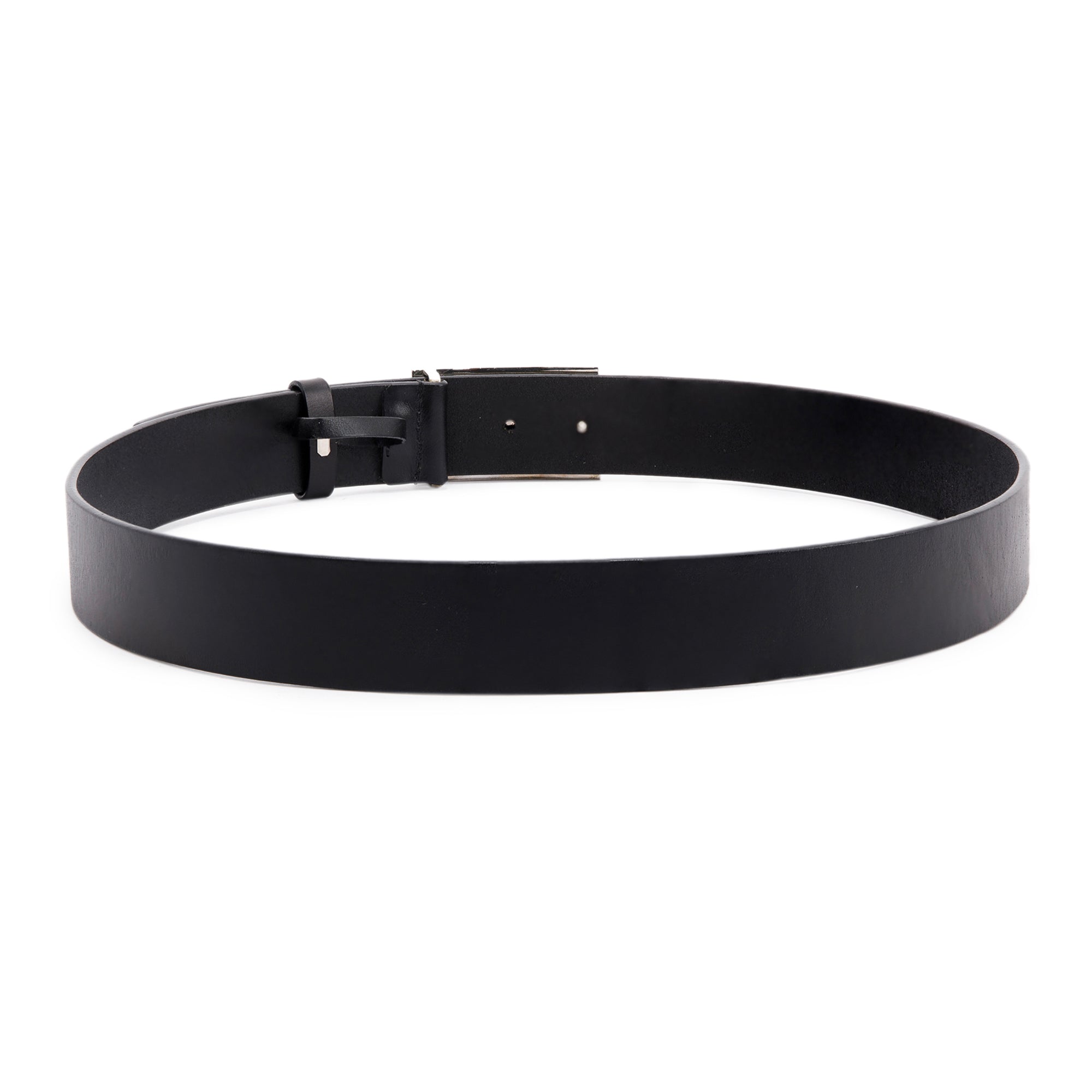 Gucci Black Leather Belt with GG Metal Buckle
