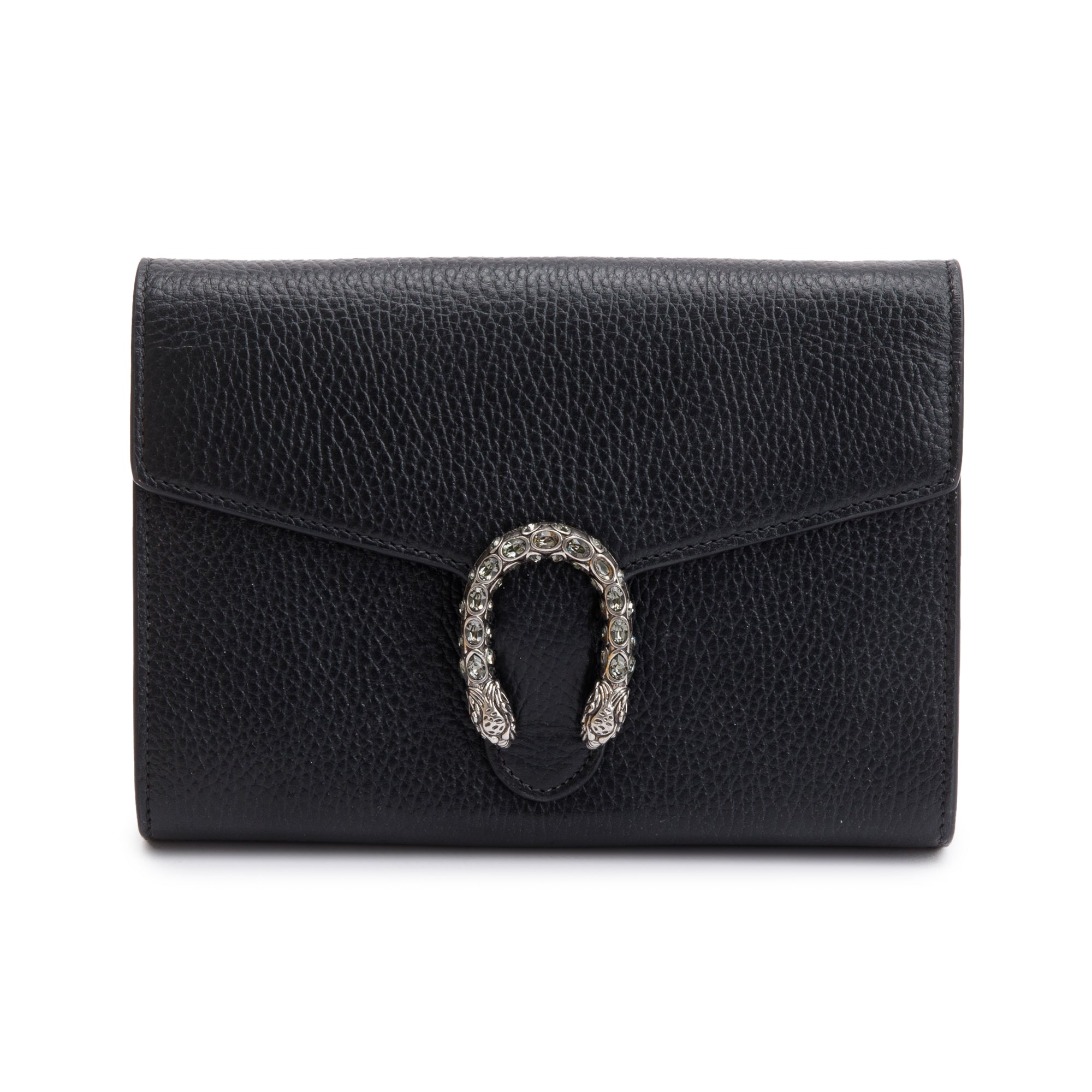 Gucci Black Leather Dionysus Mini Chain Wallet w/ Receipt