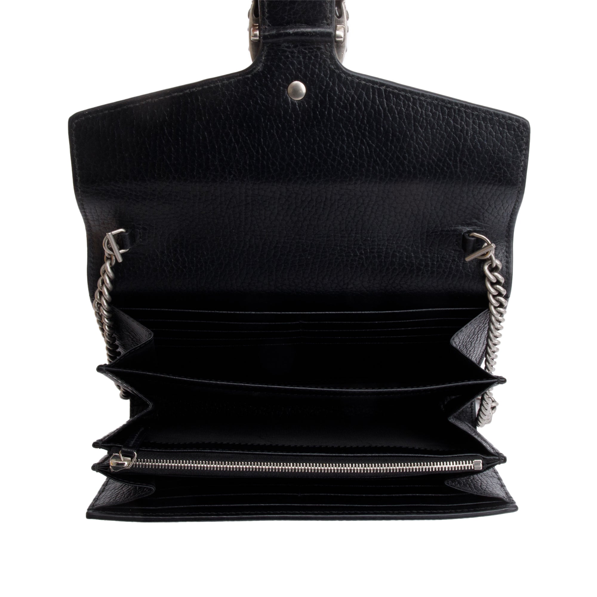 Gucci Black Leather Dionysus Mini Chain Wallet w/ Receipt