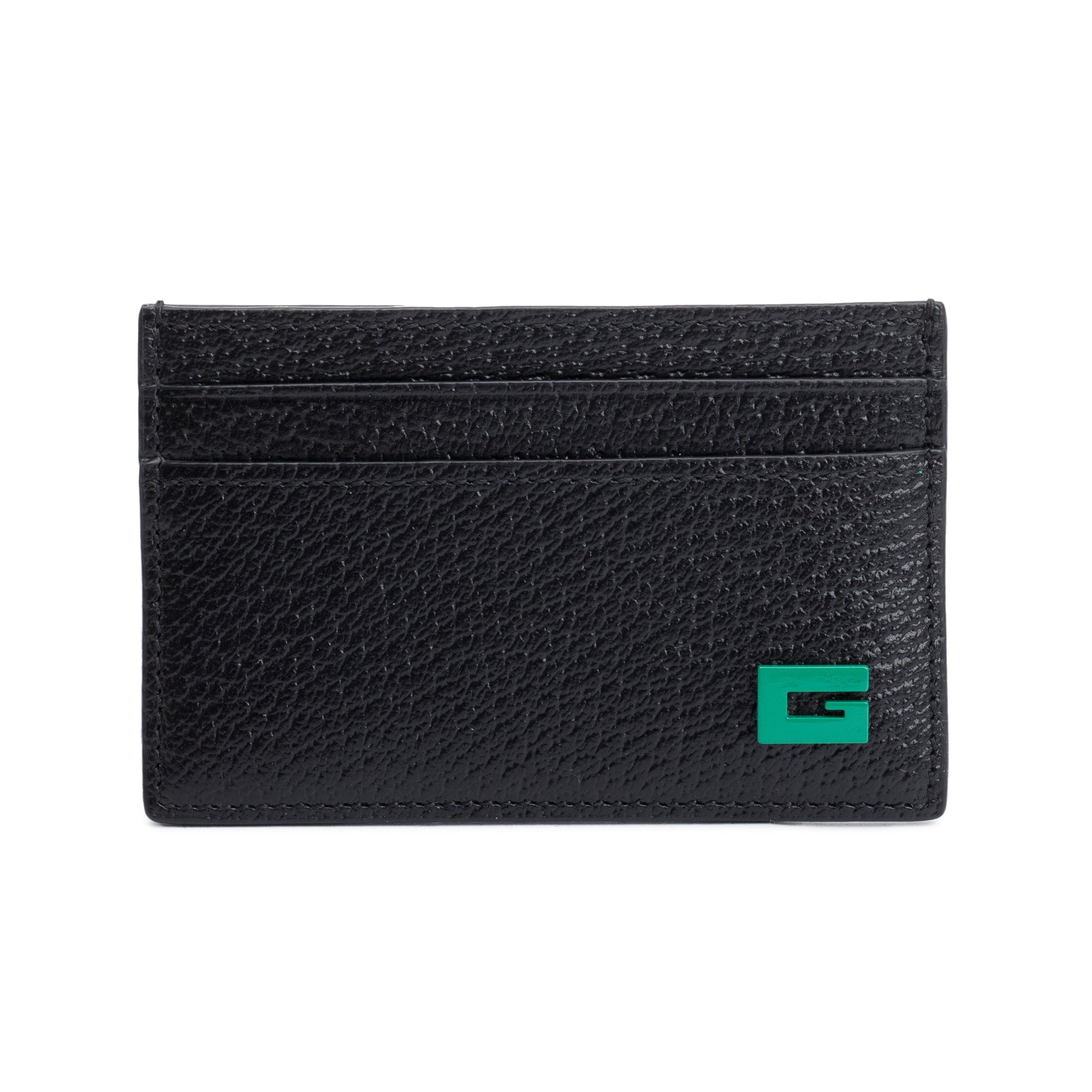 Gucci Black Leather G Card Holder w/ Box