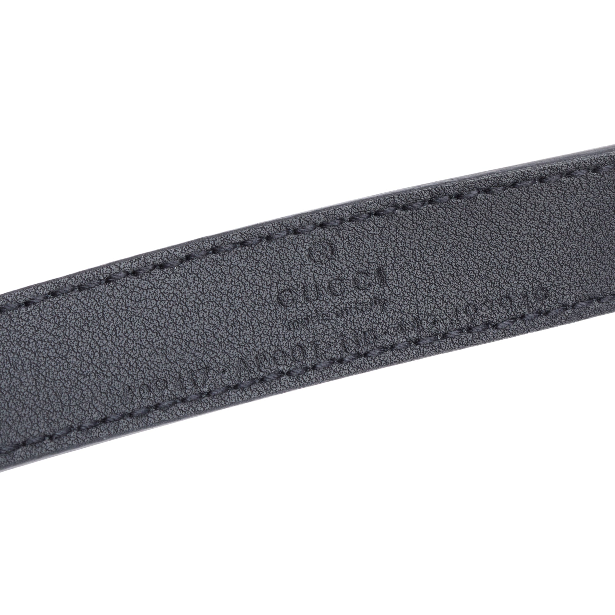 Gucci Black Leather GG Marmont Thin Belt, 110 44 w/ Box