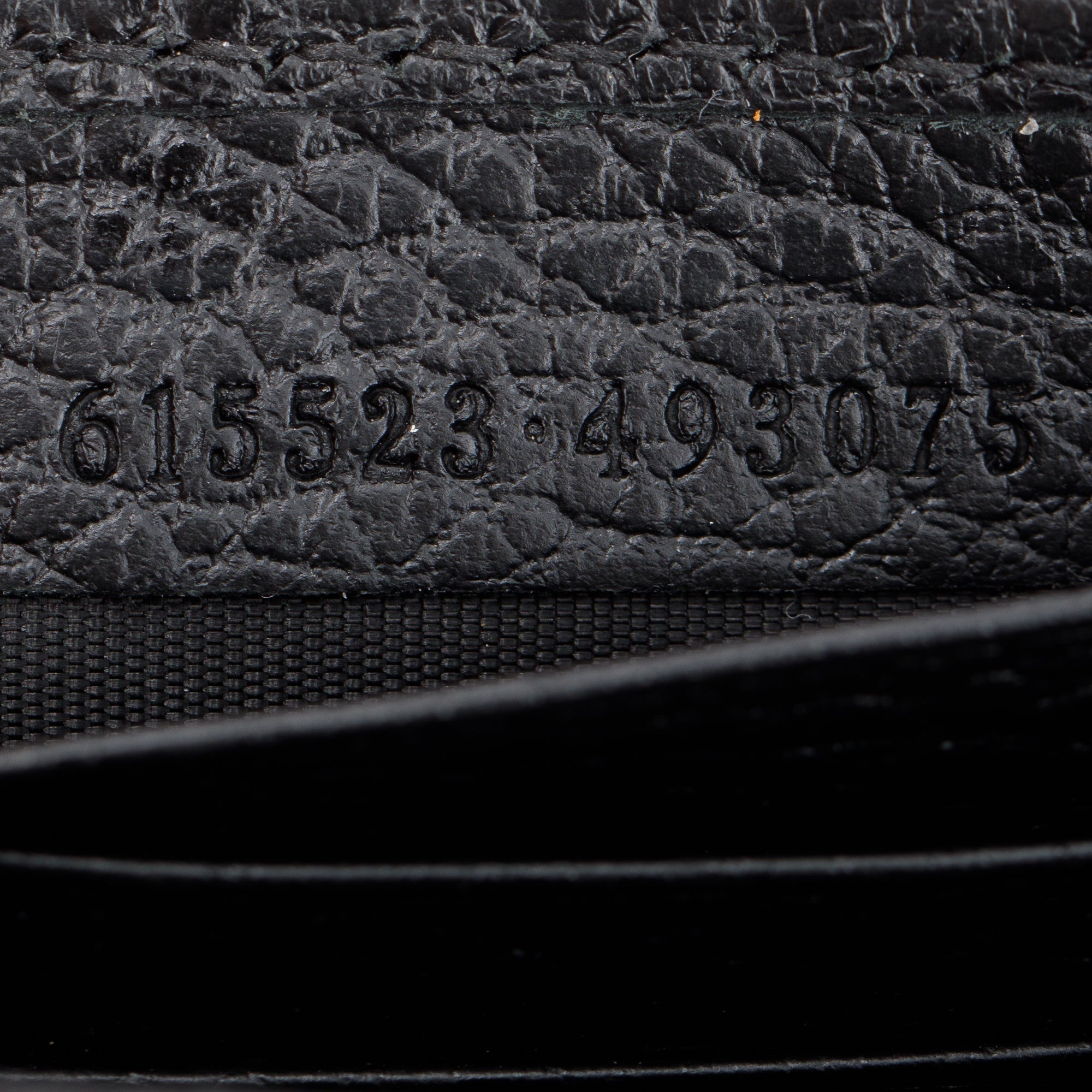 Gucci Black Leather Interlocking G Wallet on Chain w/ Box