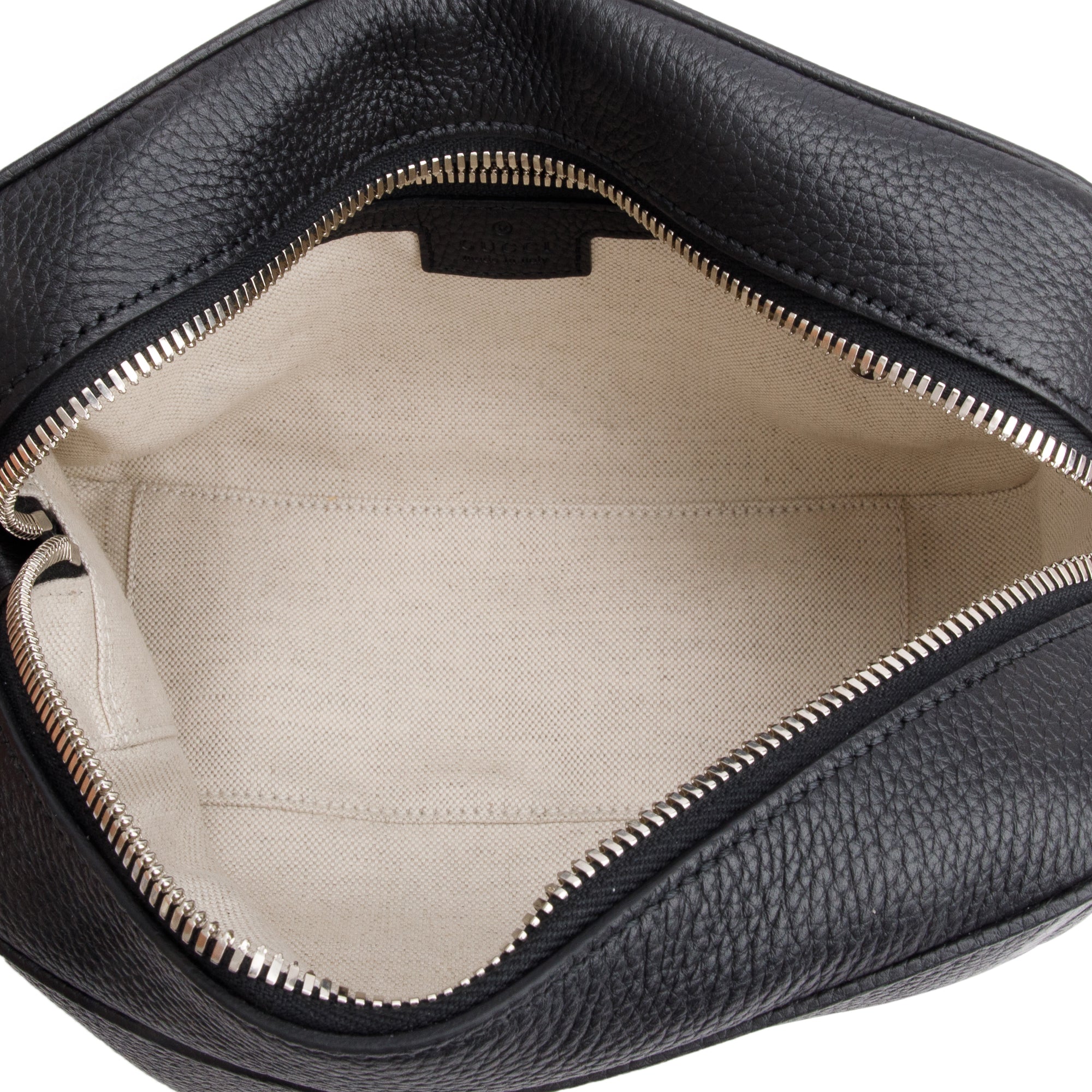 Gucci Black Leather Jumbo GG Medium Messenger Bag