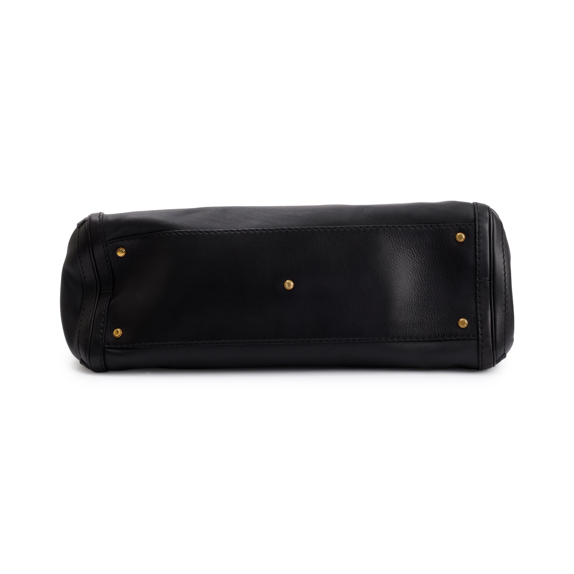 Gucci Black Leather Large GG Running Tote