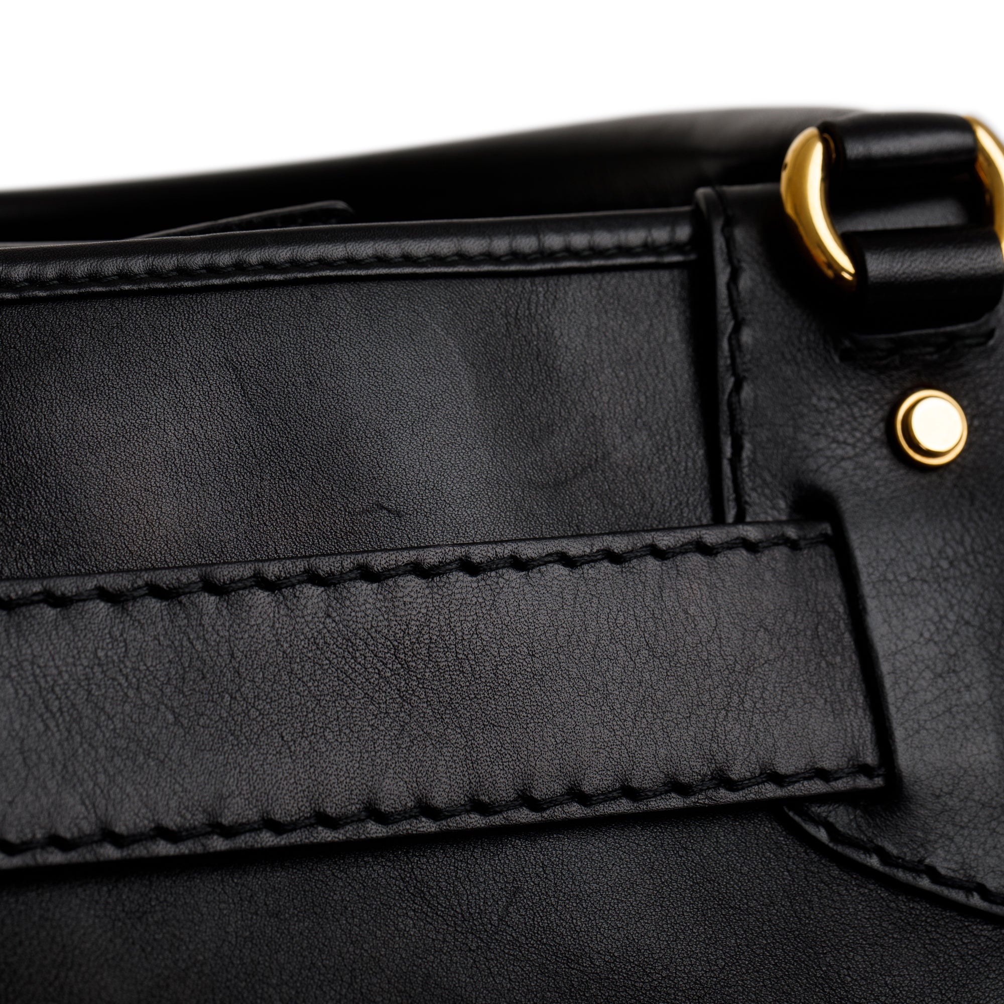 Gucci Black Leather Large GG Running Tote