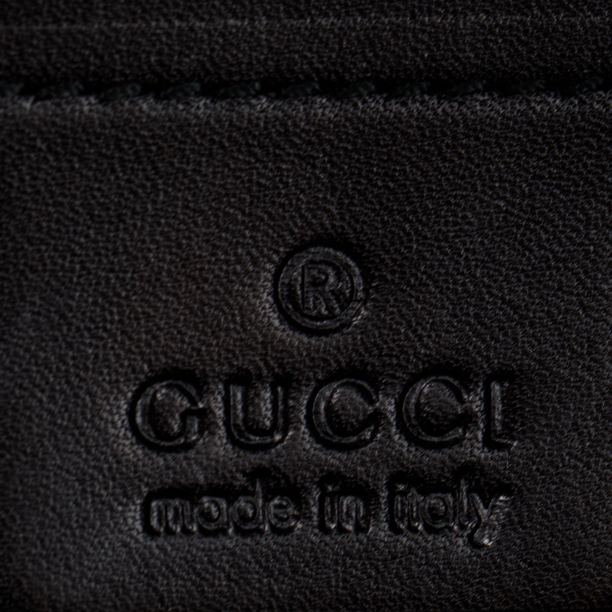 Gucci Black Leather Large GG Running Tote