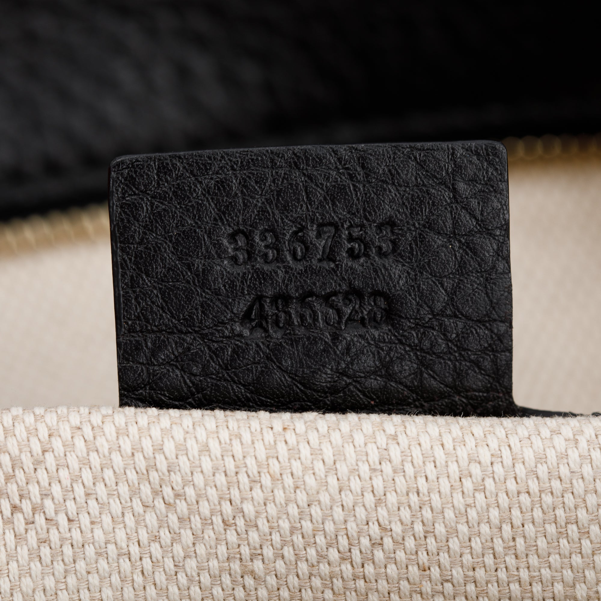 Gucci Black Leather Medium GG Soho Tassel Clutch Bag