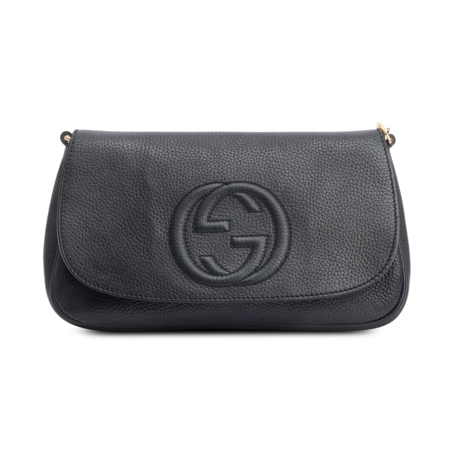 Gucci Black Leather Medium Soho Chain Crossbody Bag