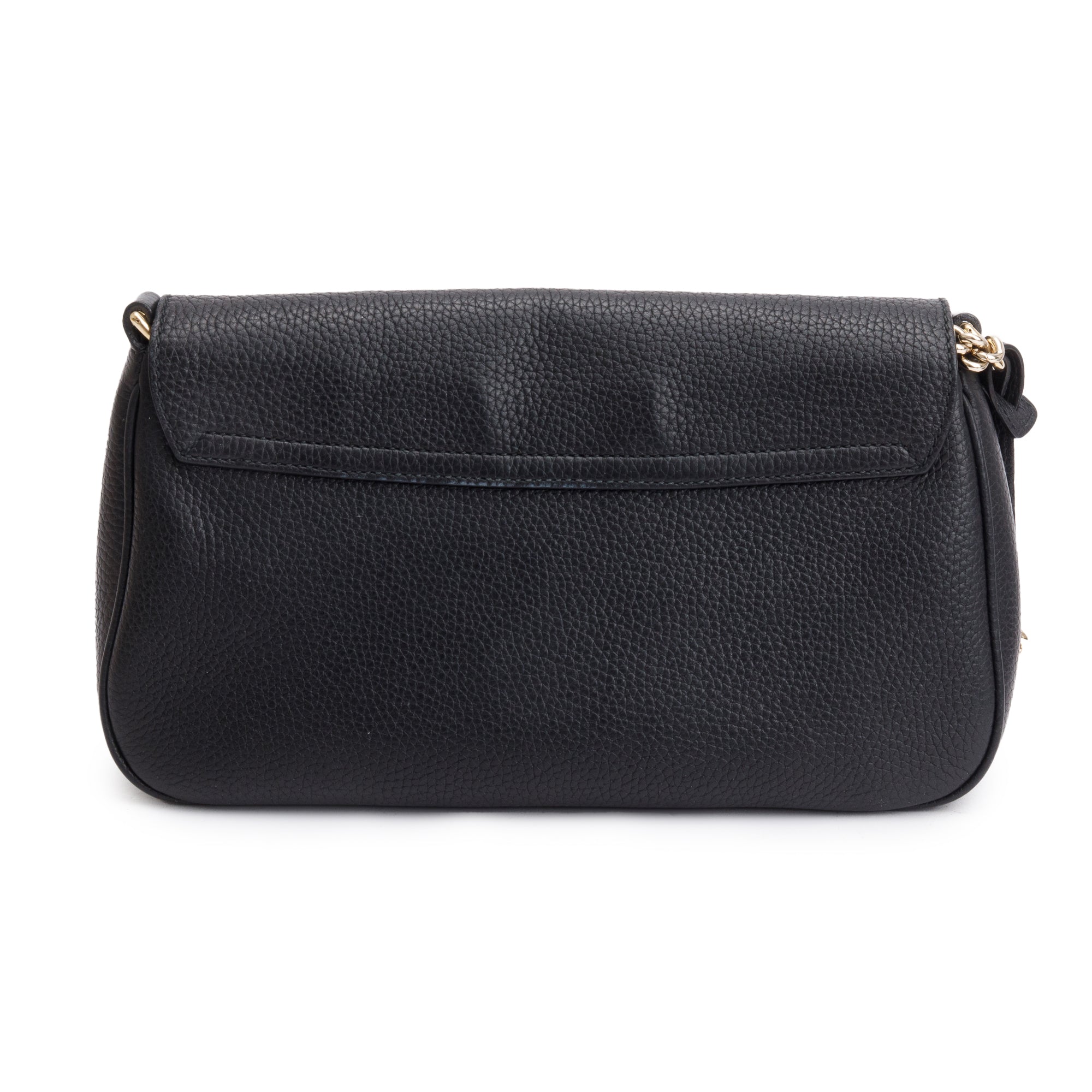 Gucci Black Leather Medium Soho Chain Crossbody Bag w/ Box