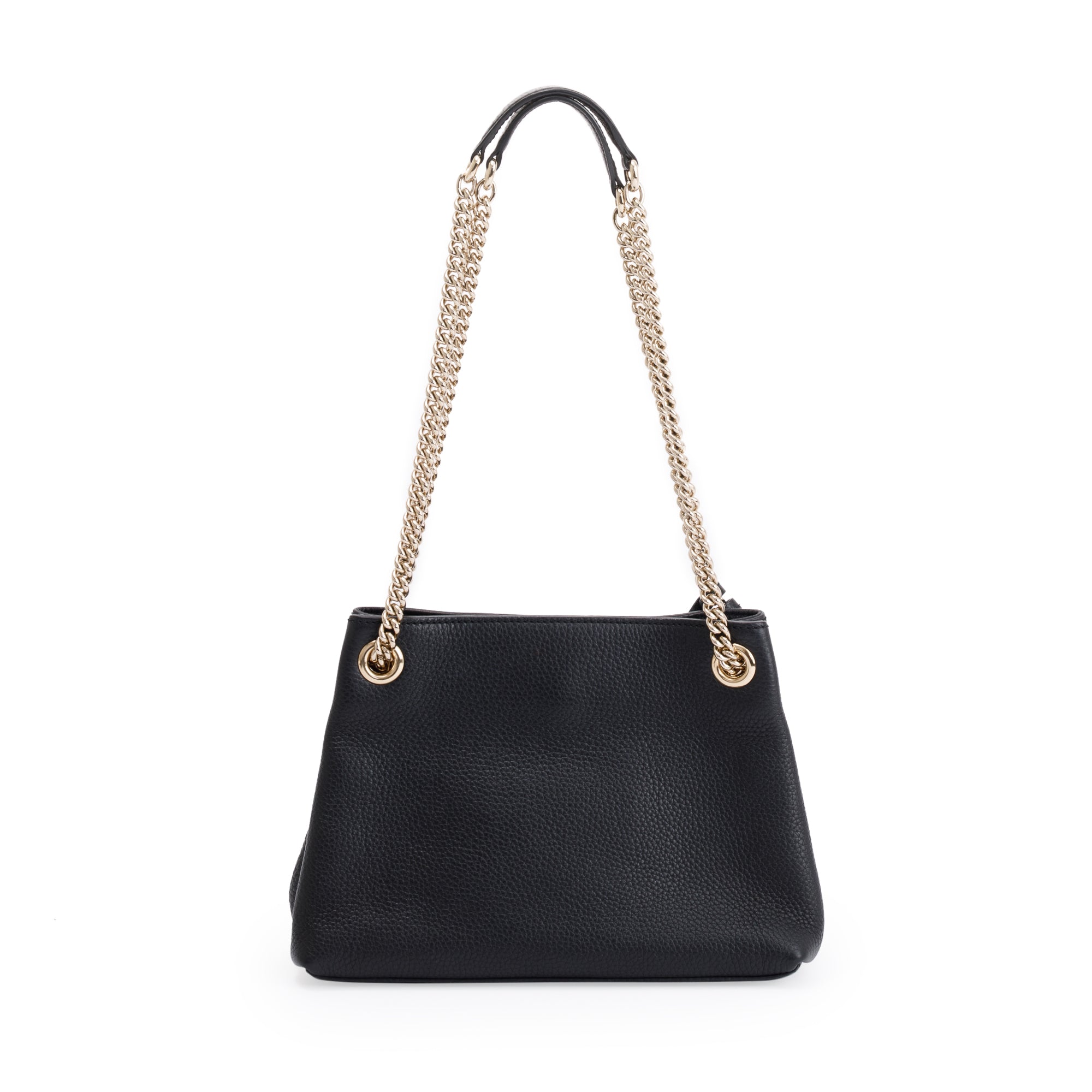 Gucci Black Leather Mini Soho Chain Tote