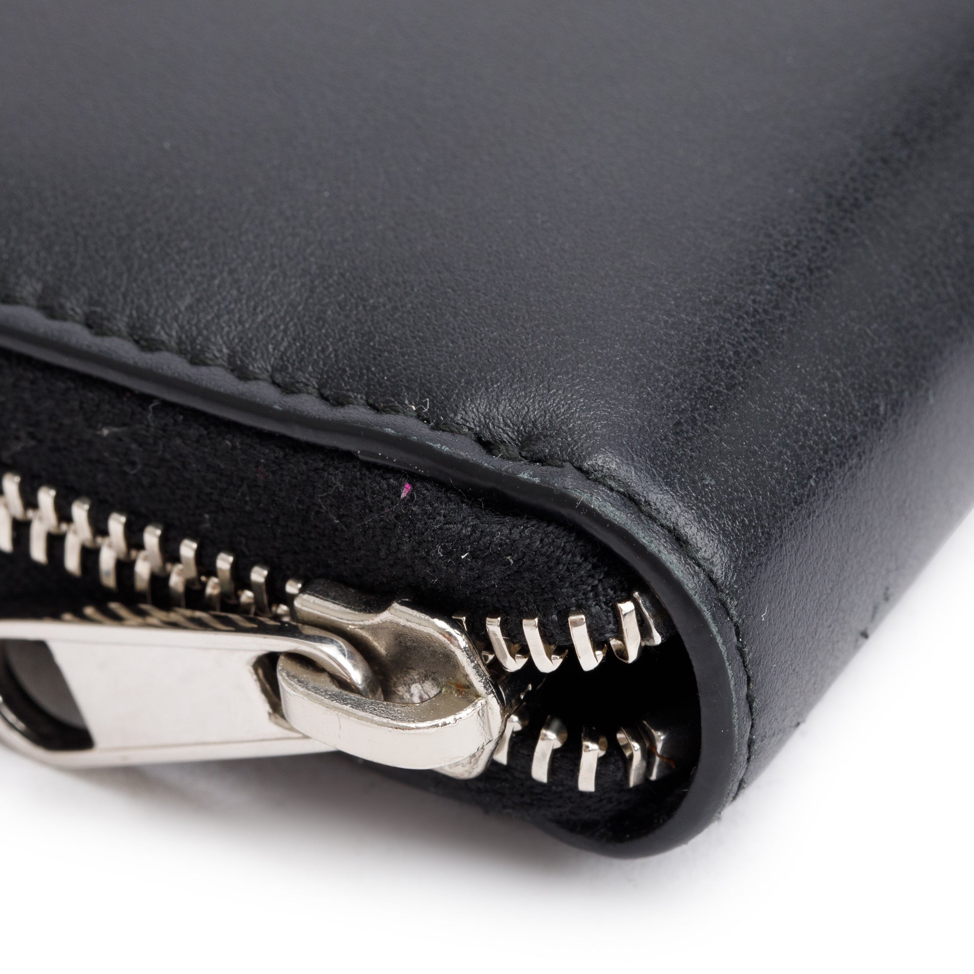 Gucci Black Leather Rainbow Blade Logo Continental Zip Wallet w/ Box