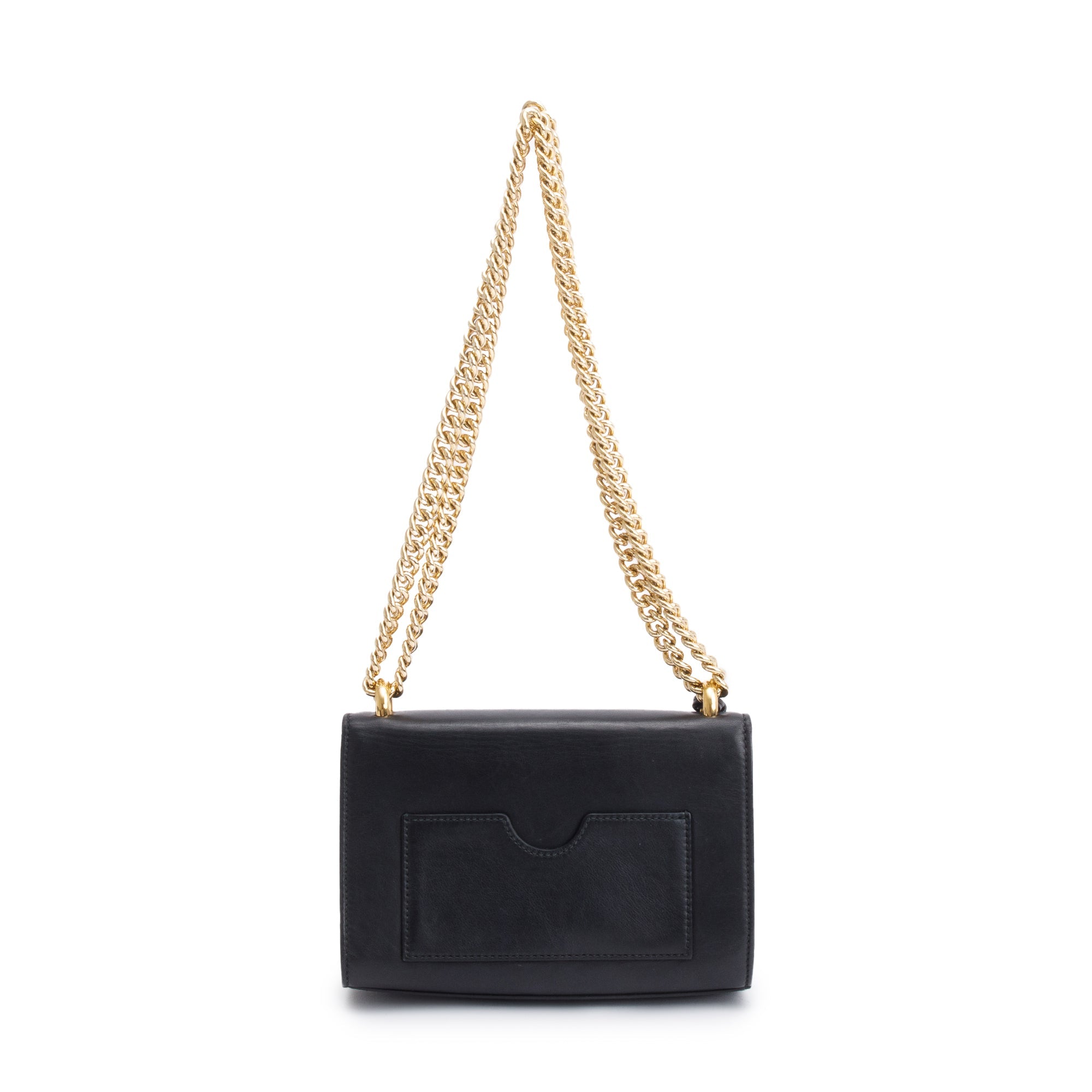 Gucci Black Leather Small Padlock Chain Shoulder Bag