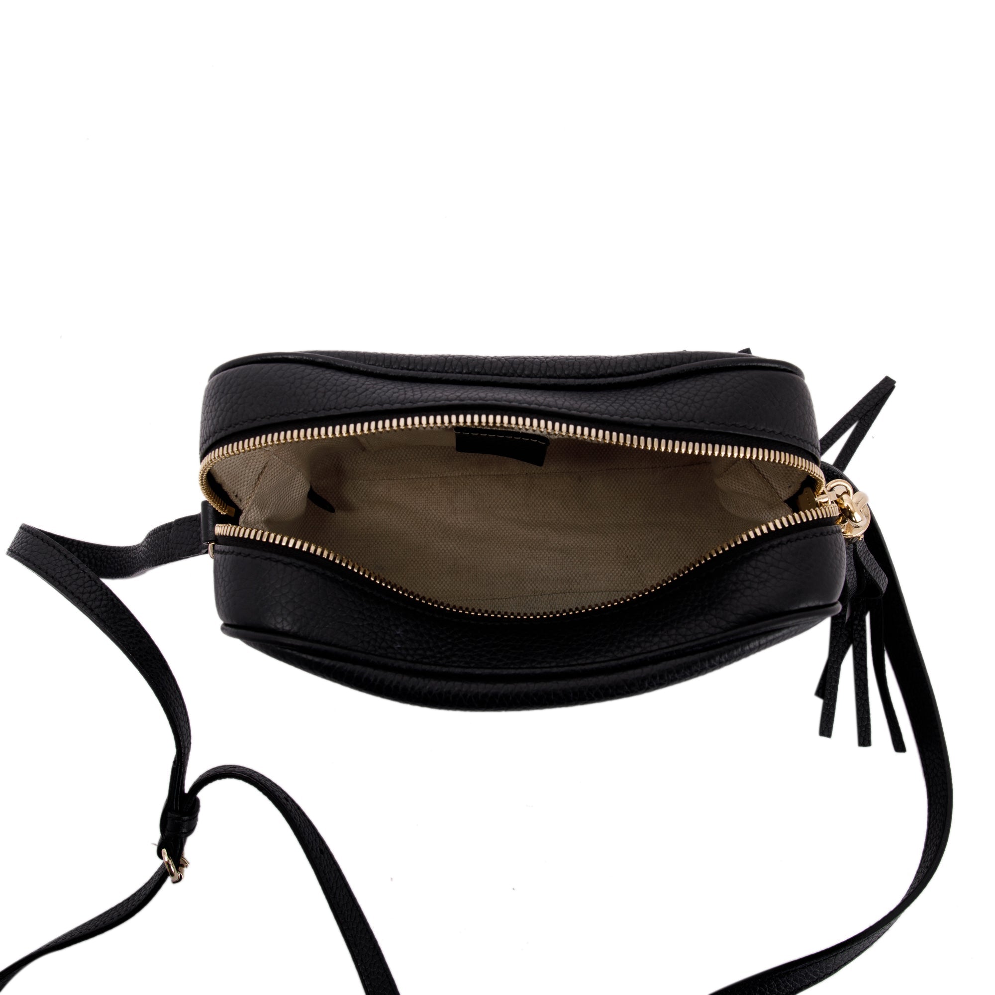 Gucci Black Leather Small Soho Disco Bag w/ Box