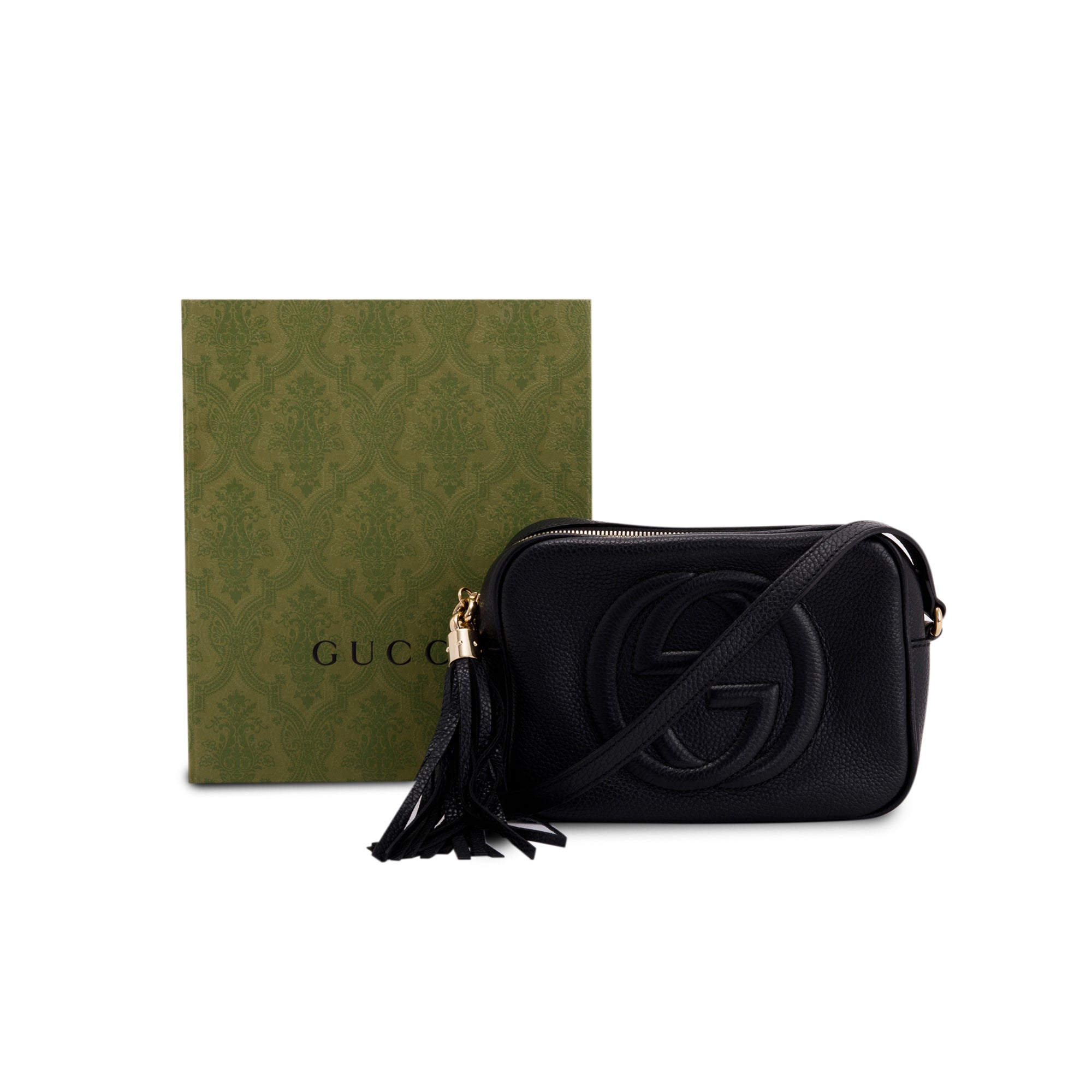 Gucci Black Leather Small Soho Disco Bag w/ Box