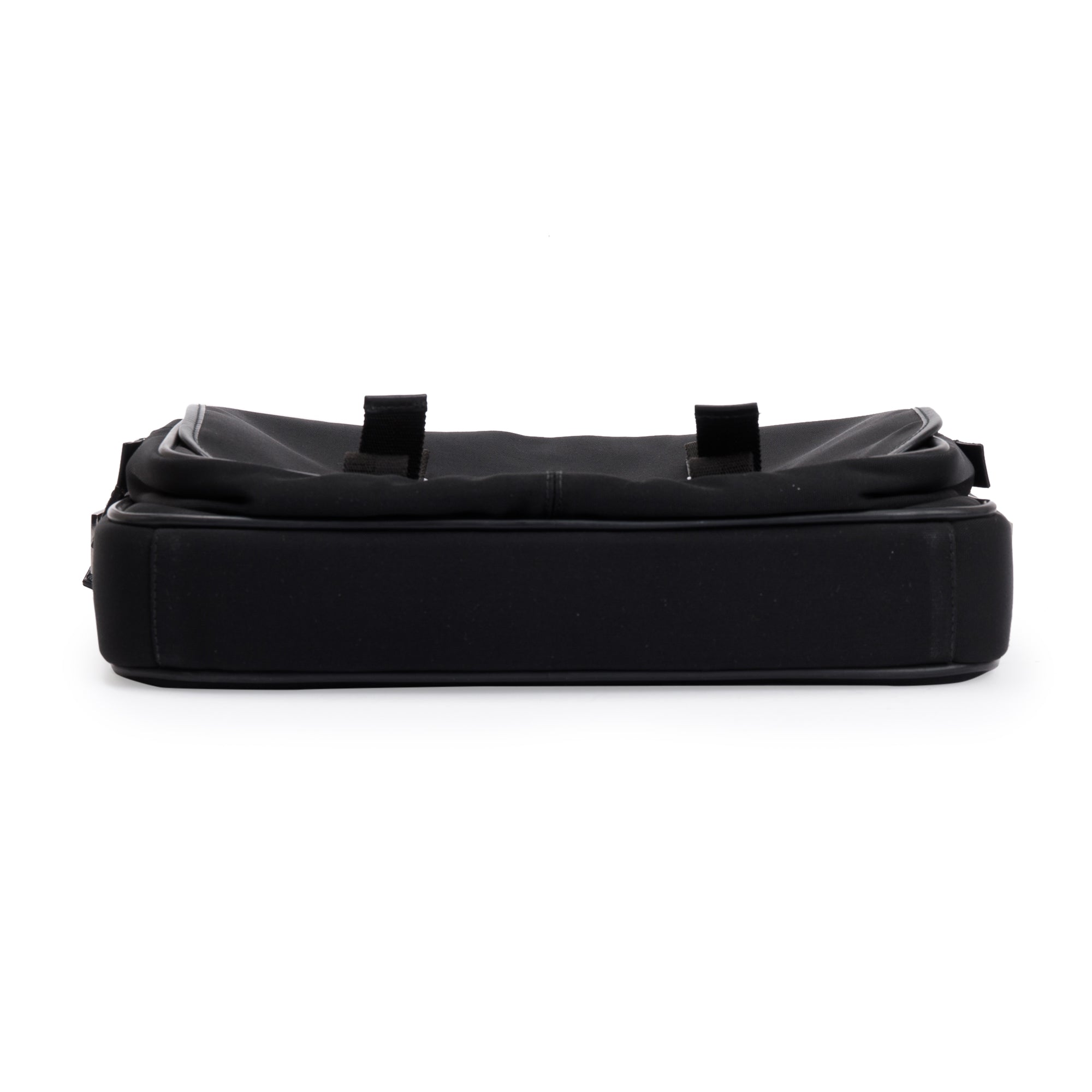 Gucci Black Leather Trimmed Canvas Briefcase