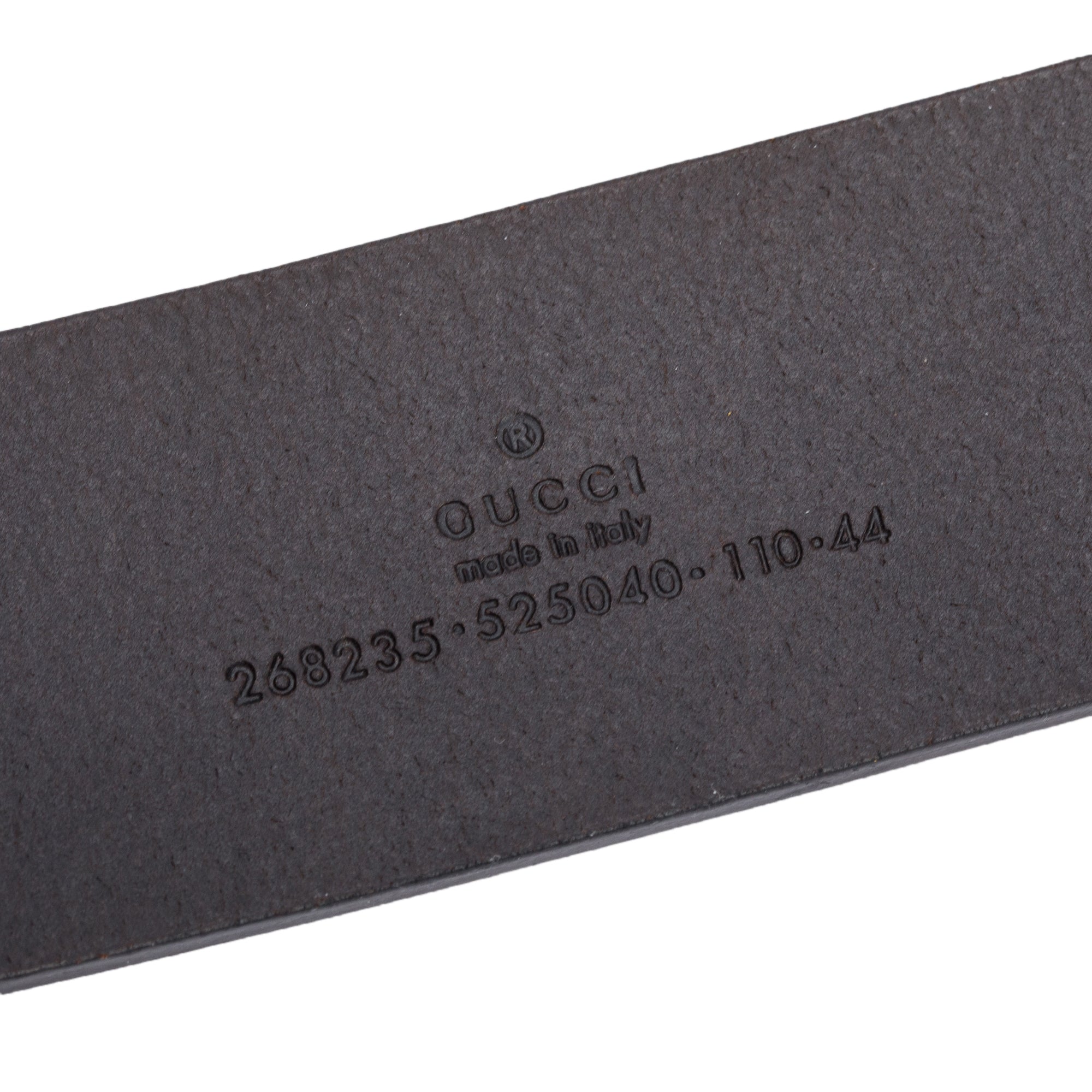 Gucci Black Leather Wooden Interlocking G Belt 110 44