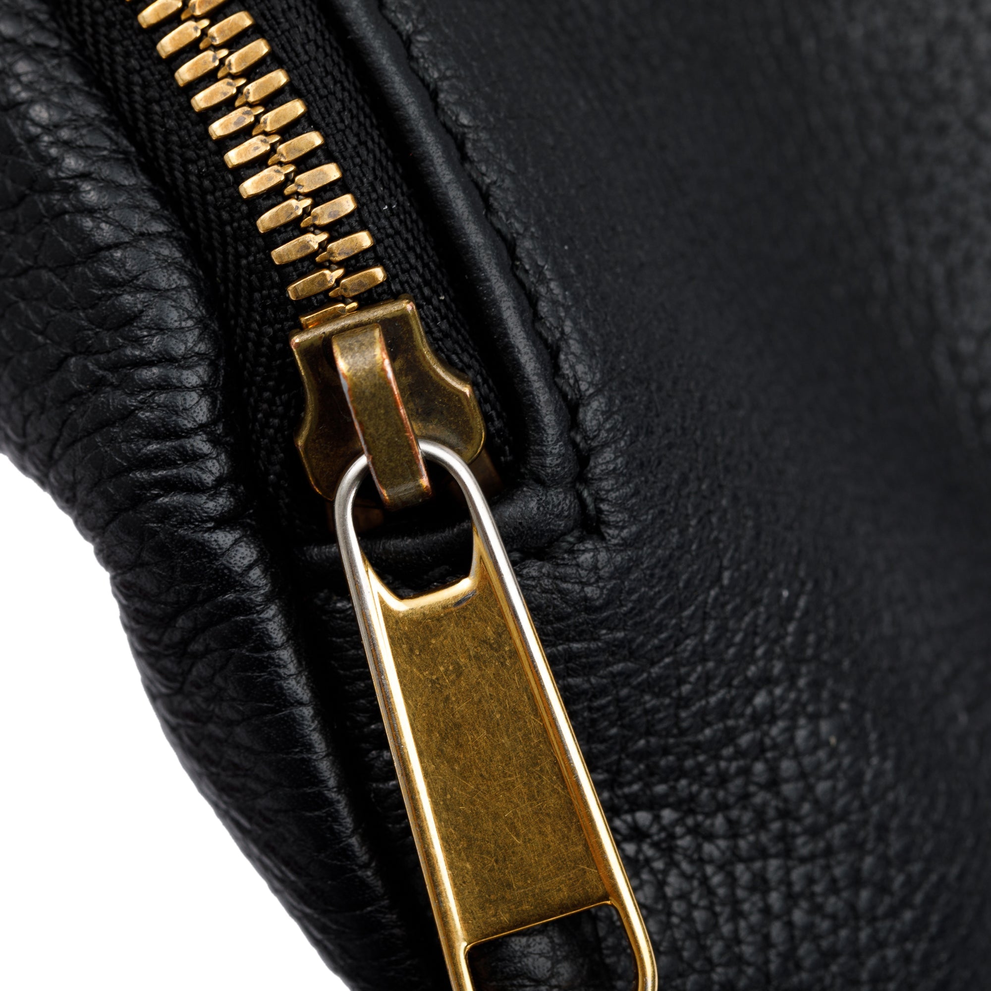 Gucci Black Logo Print Leather Large Belt Bag