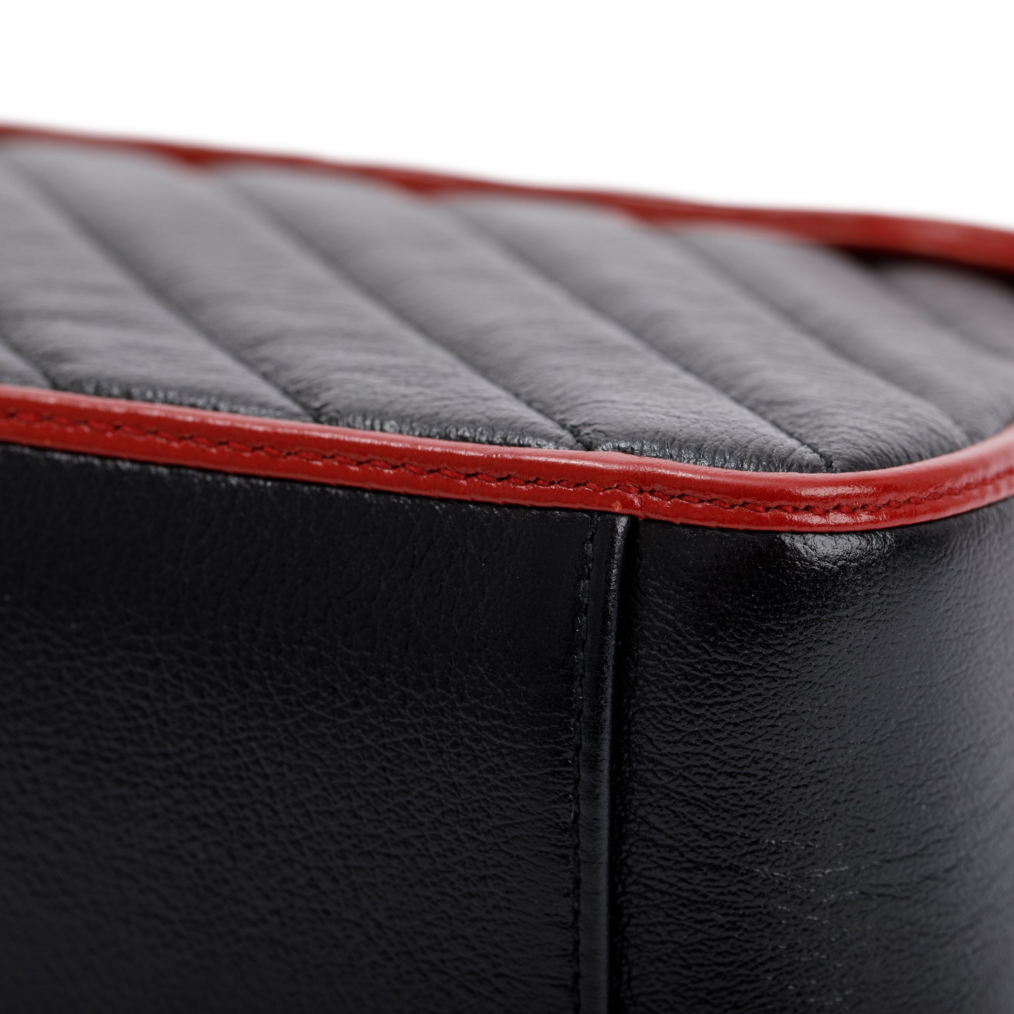 Gucci Black Matelasse Diagonal Mini Torchon GG Marmont Top Handle Bag w/ Strap