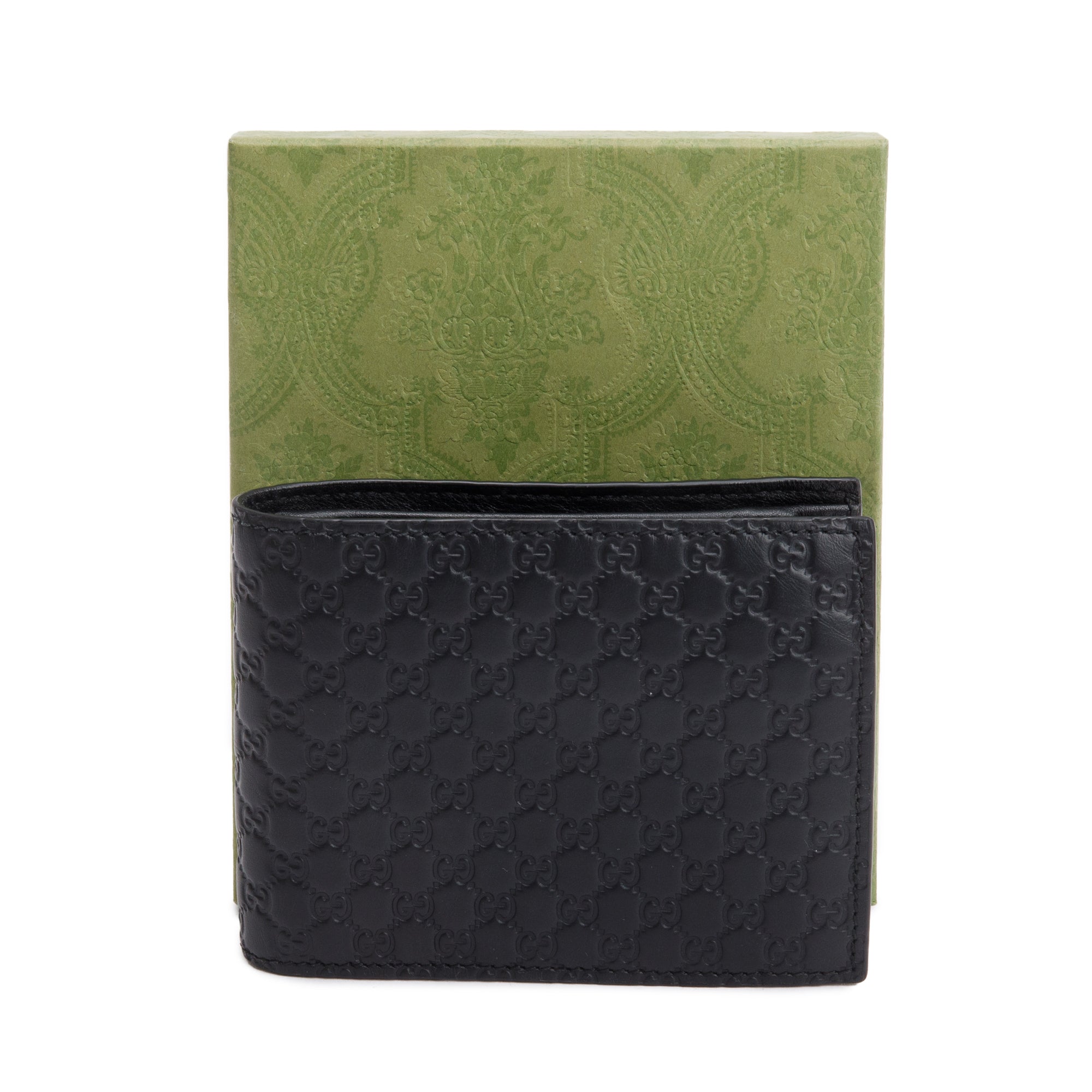 Gucci Black Microguccissima Leather Bifold Wallet w/ Box