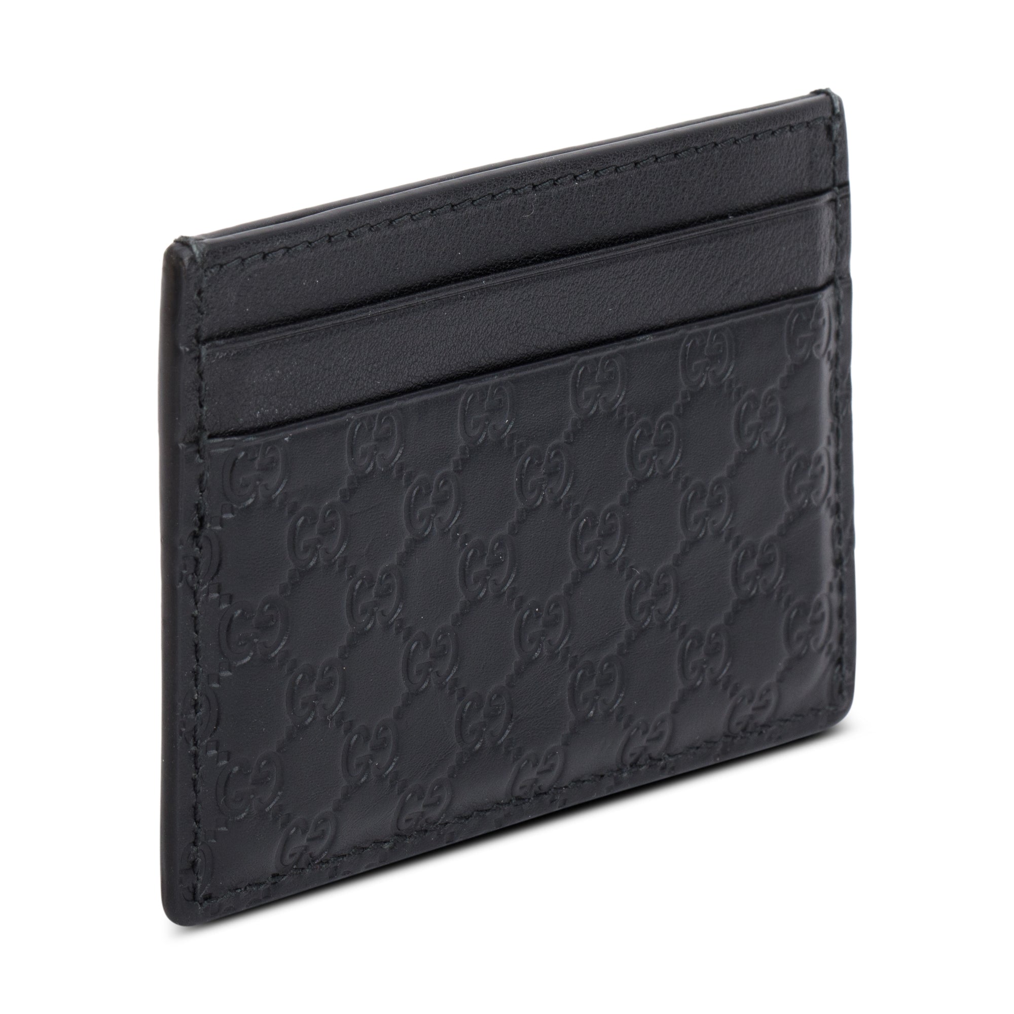 Gucci Black Microguccissima Leather Card Holder