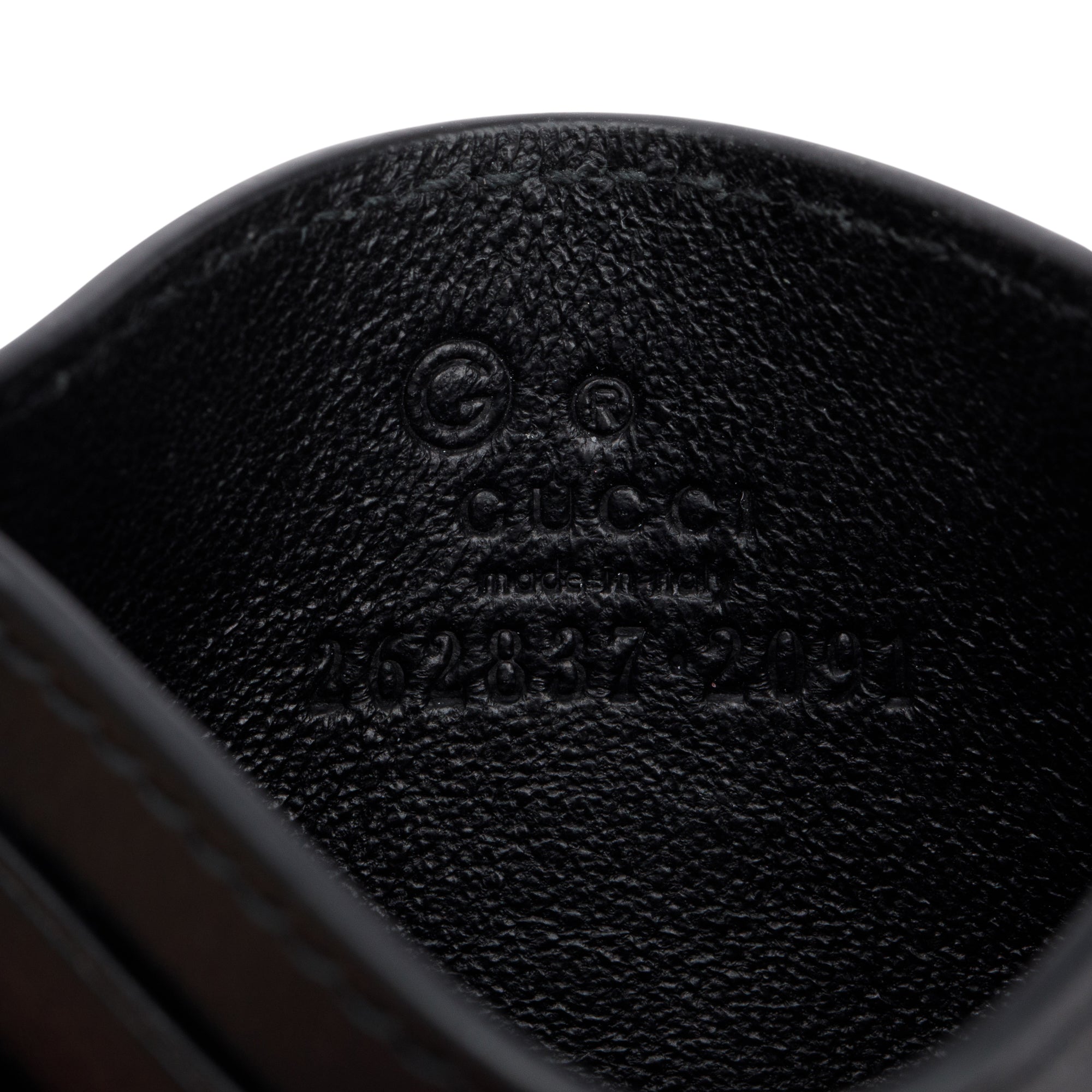 Gucci Black Microguccissima Leather Card Holder