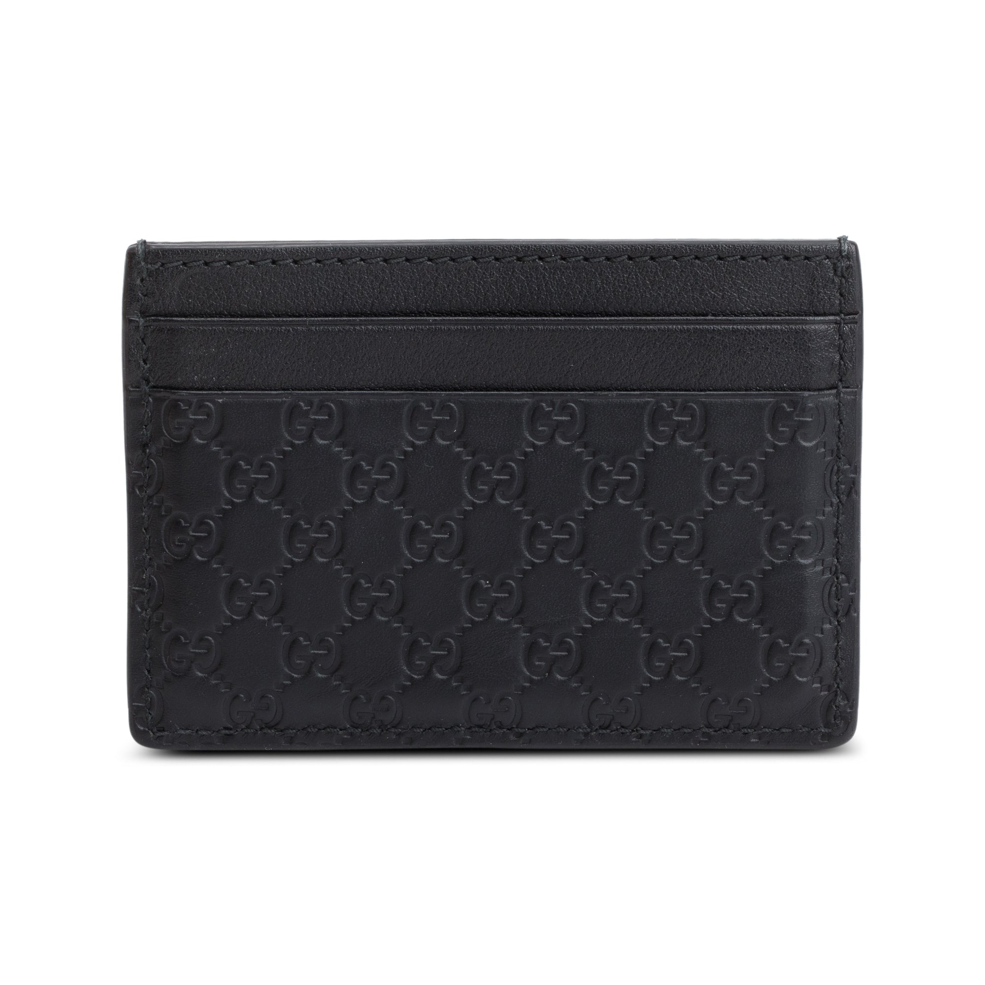 Gucci Black Microguccissima Leather Card Holder
