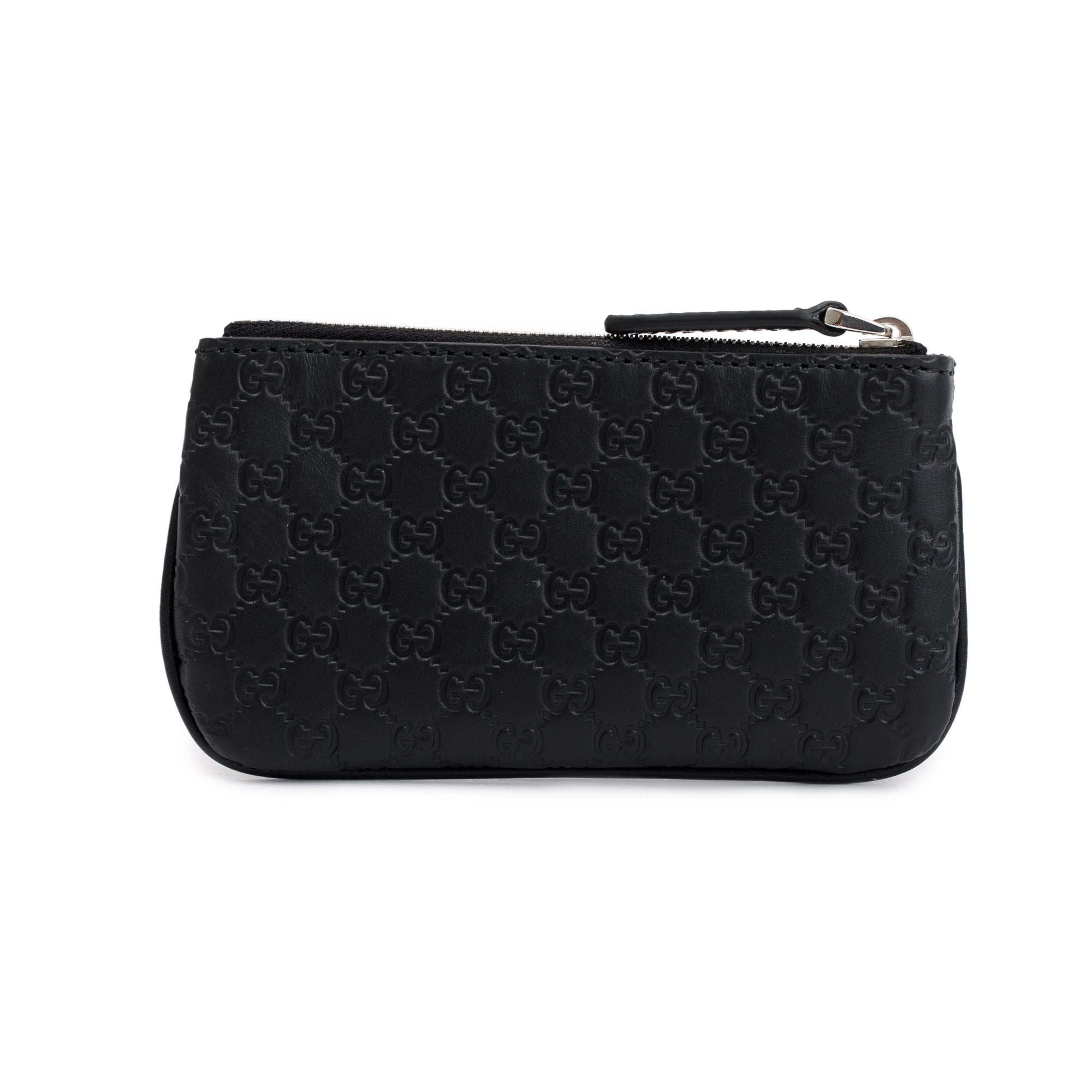 Gucci Black Microguccissima Leather Key Pouch w/ Box