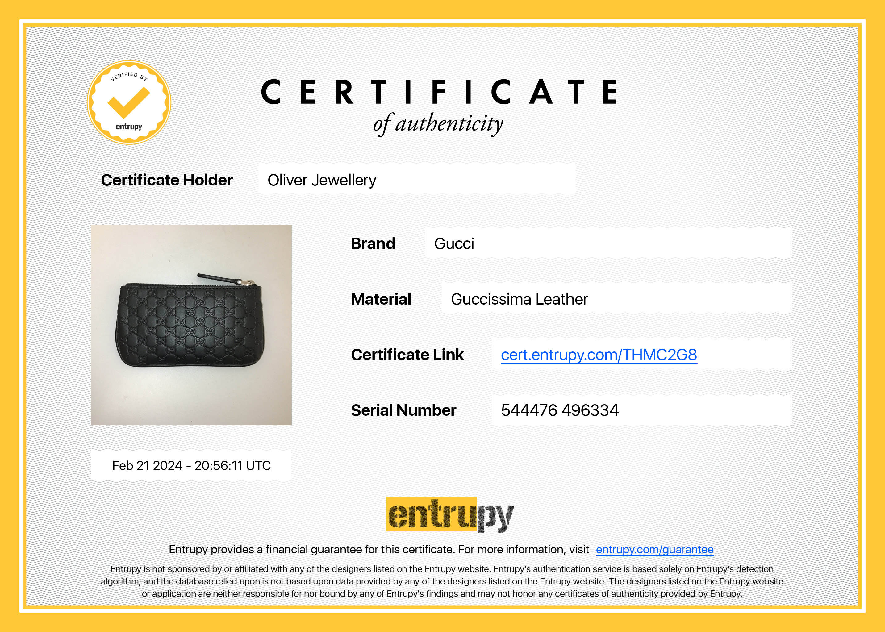 Gucci Black Microguccissima Leather Key Pouch w/ Box