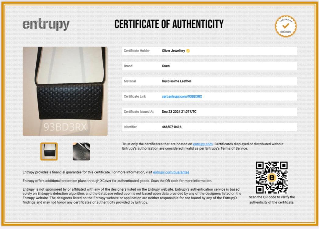 Gucci Black Microguccissima Leather Wallet on Strap