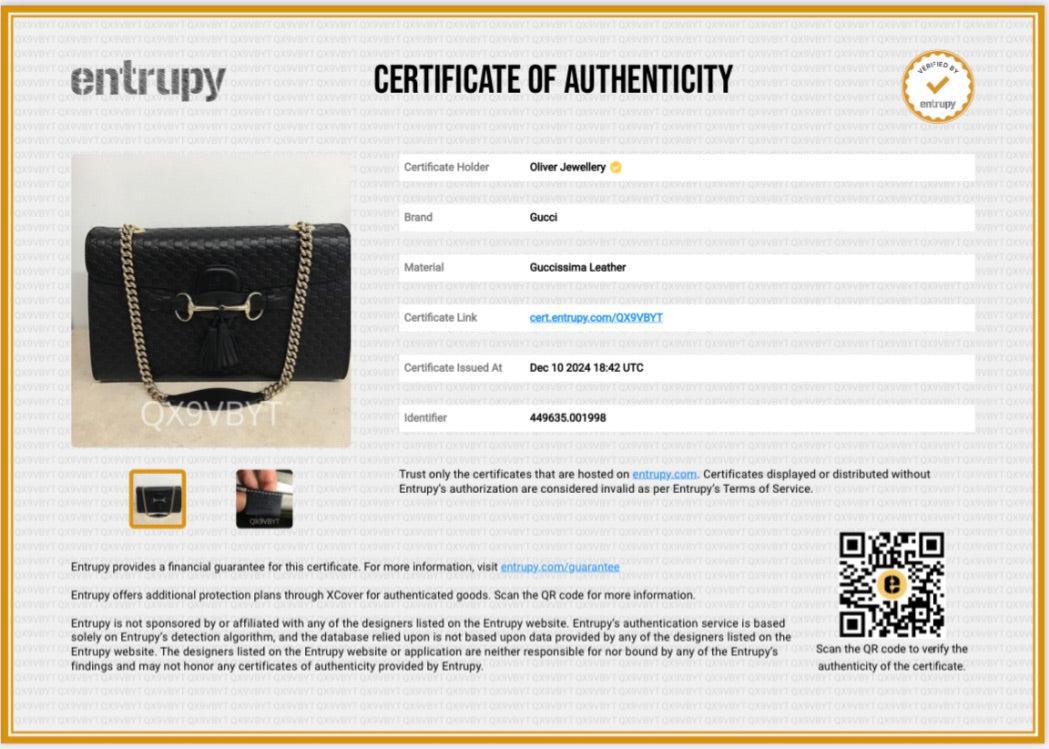 Gucci Black Microguccissima Medium Emily Chain Shoulder Bag