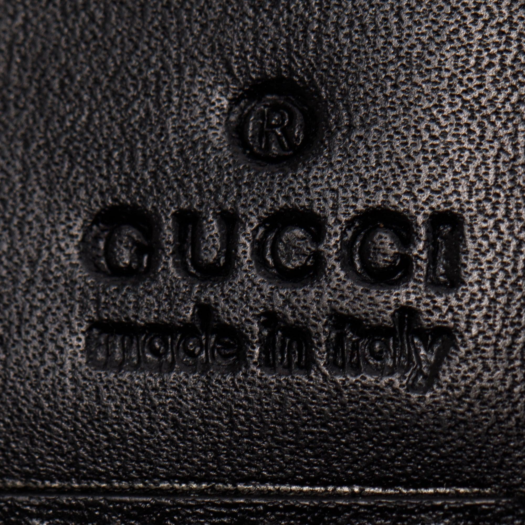 Gucci Black Patent Leather Interlocking G Continental Wallet