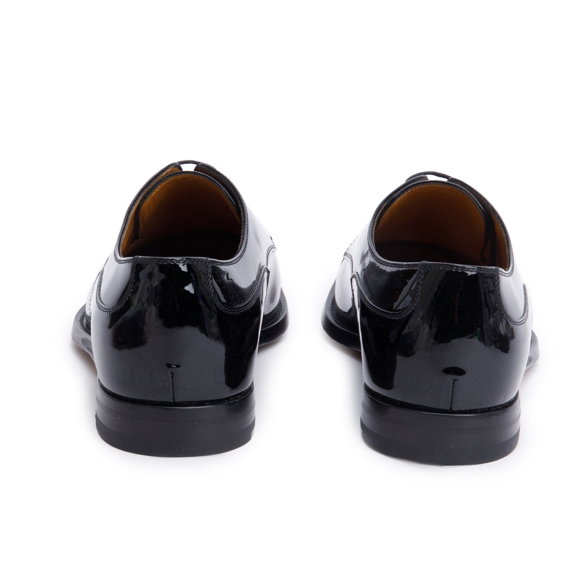 Gucci Black Patent Leather Lace-Up Shoe, Size 8