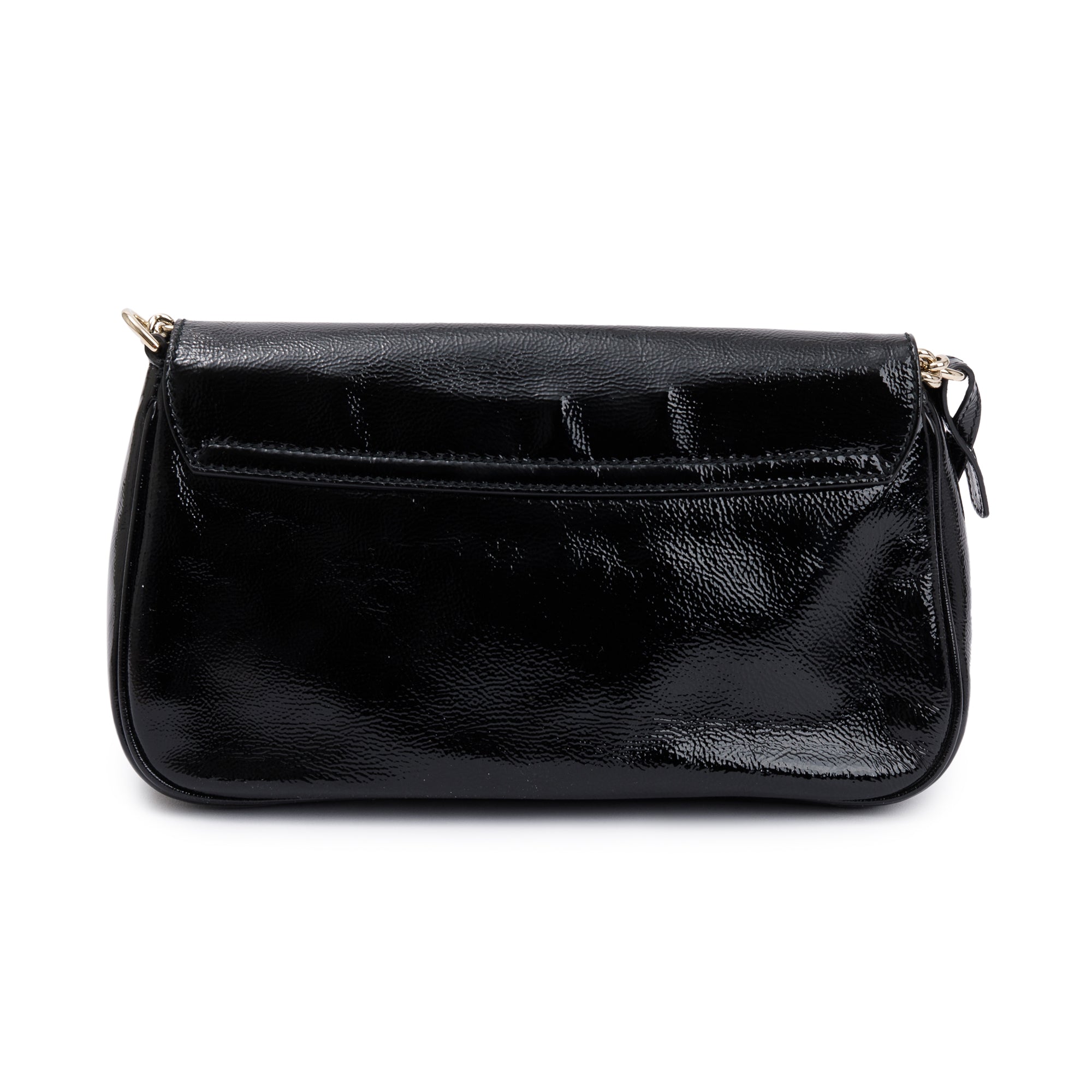 Gucci Black Patent Leather Medium Soho Chain Crossbody Bag