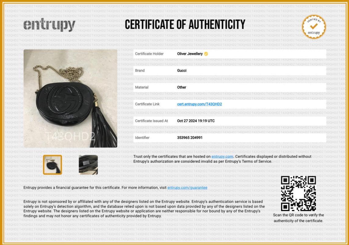 Gucci Black Patent Leather Mini Soho Chain Crossbody Bag