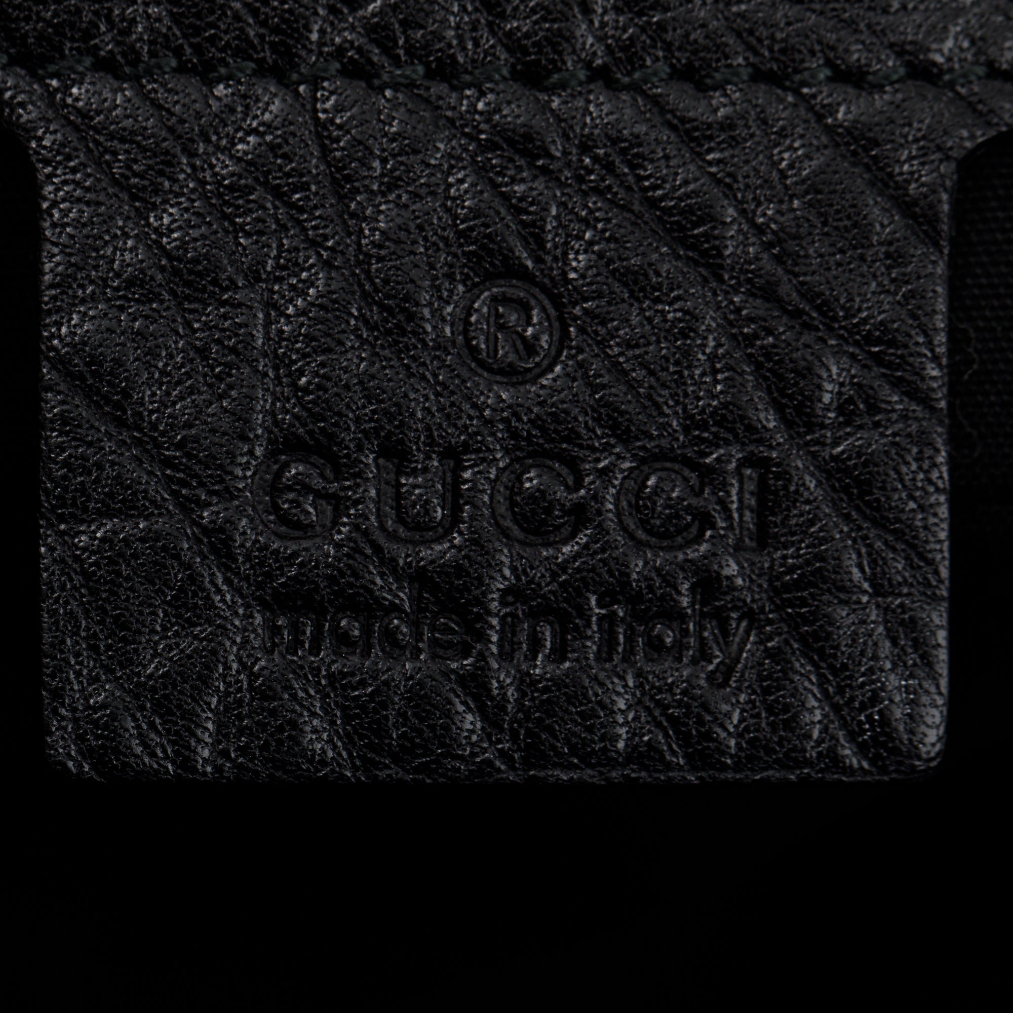 Gucci Black Pebbled Calfskin Leather Large Bamboo Bar Tote