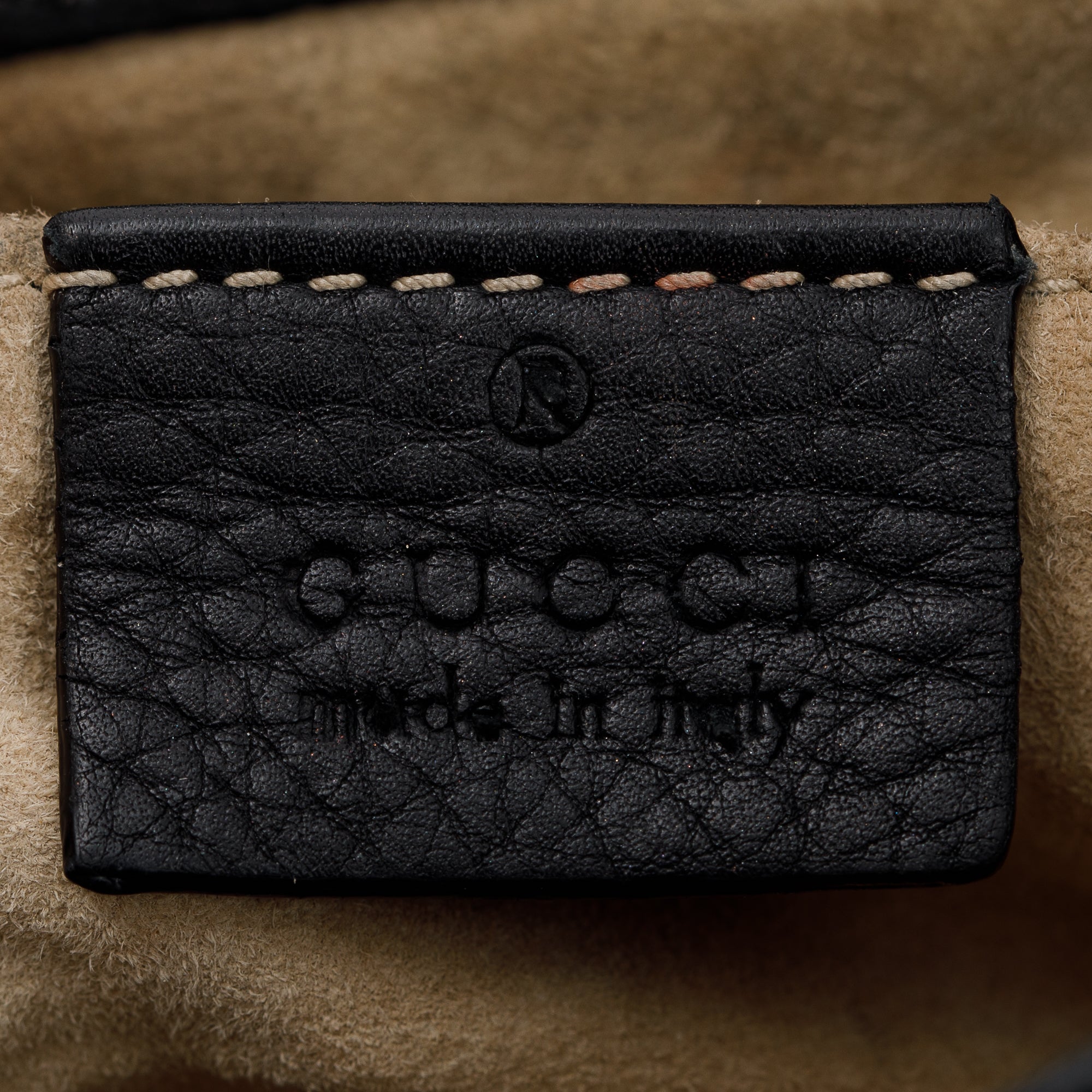 Gucci Black Pebbled Calfskin Leather Small 1973 Chain Shoulder Bag