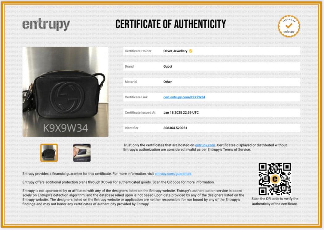 Gucci Black Pebbled Calfskin Leather Small Soho Disco Bag