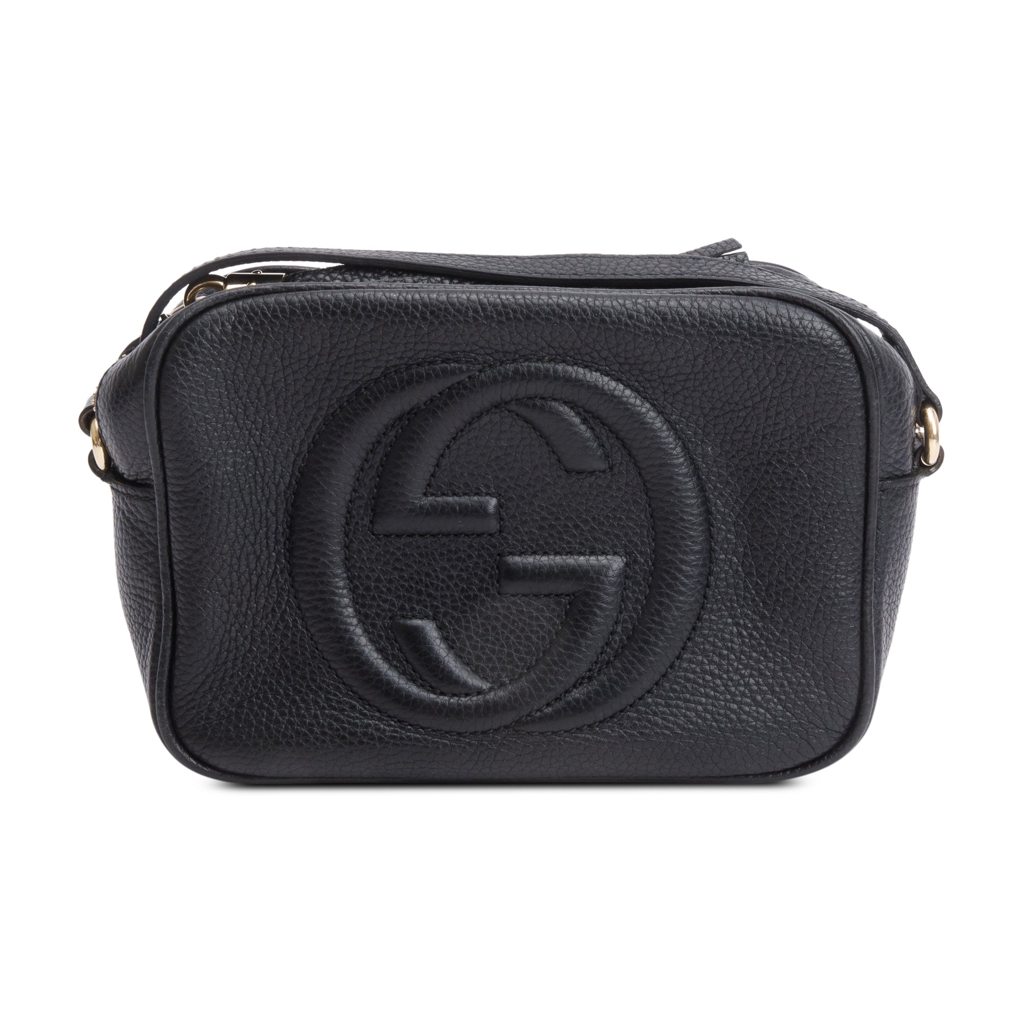 Gucci Black Pebbled Calfskin Leather Small Soho Disco Bag