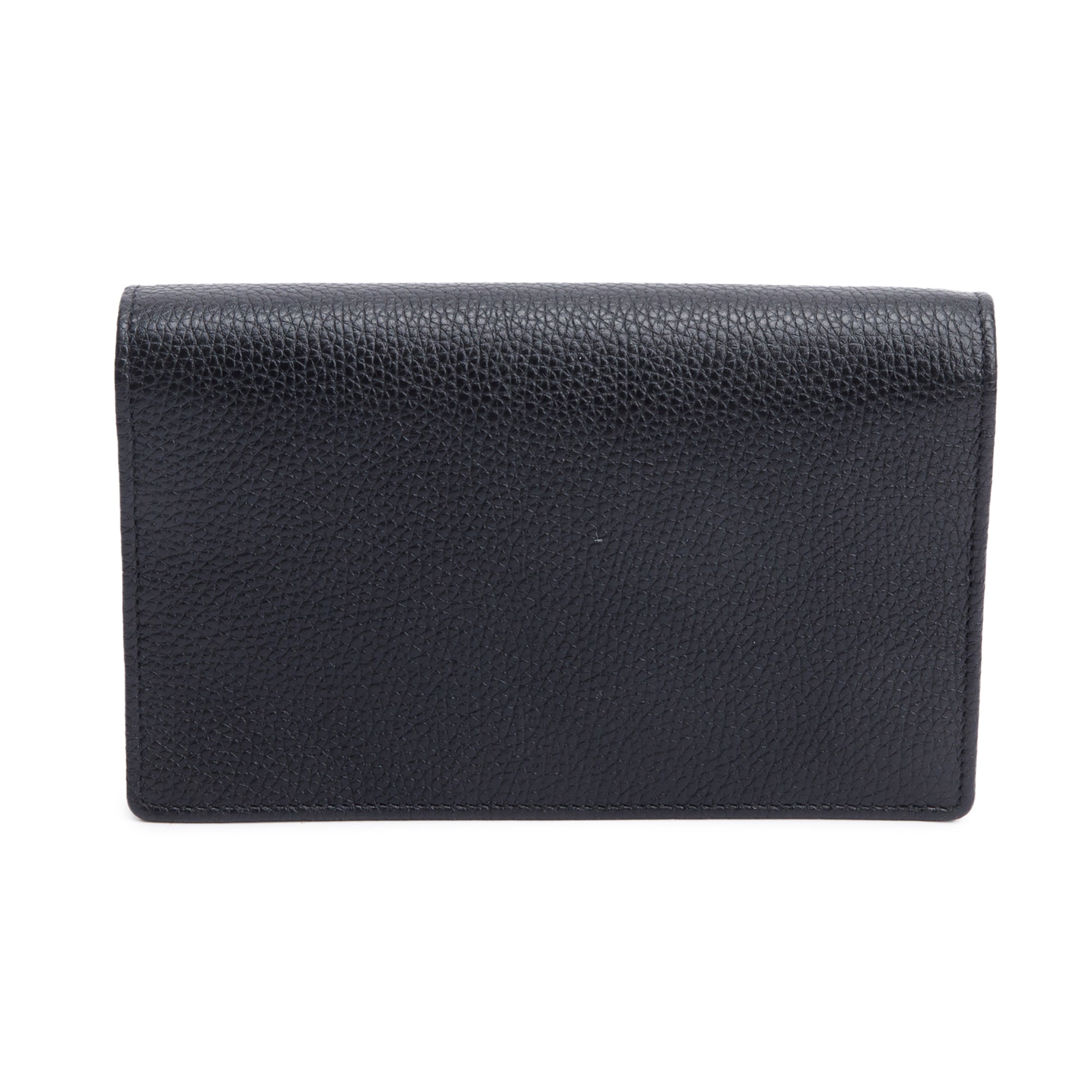 Gucci Black Pebbled Calfskin Soho Wallet On Chain w/ Box