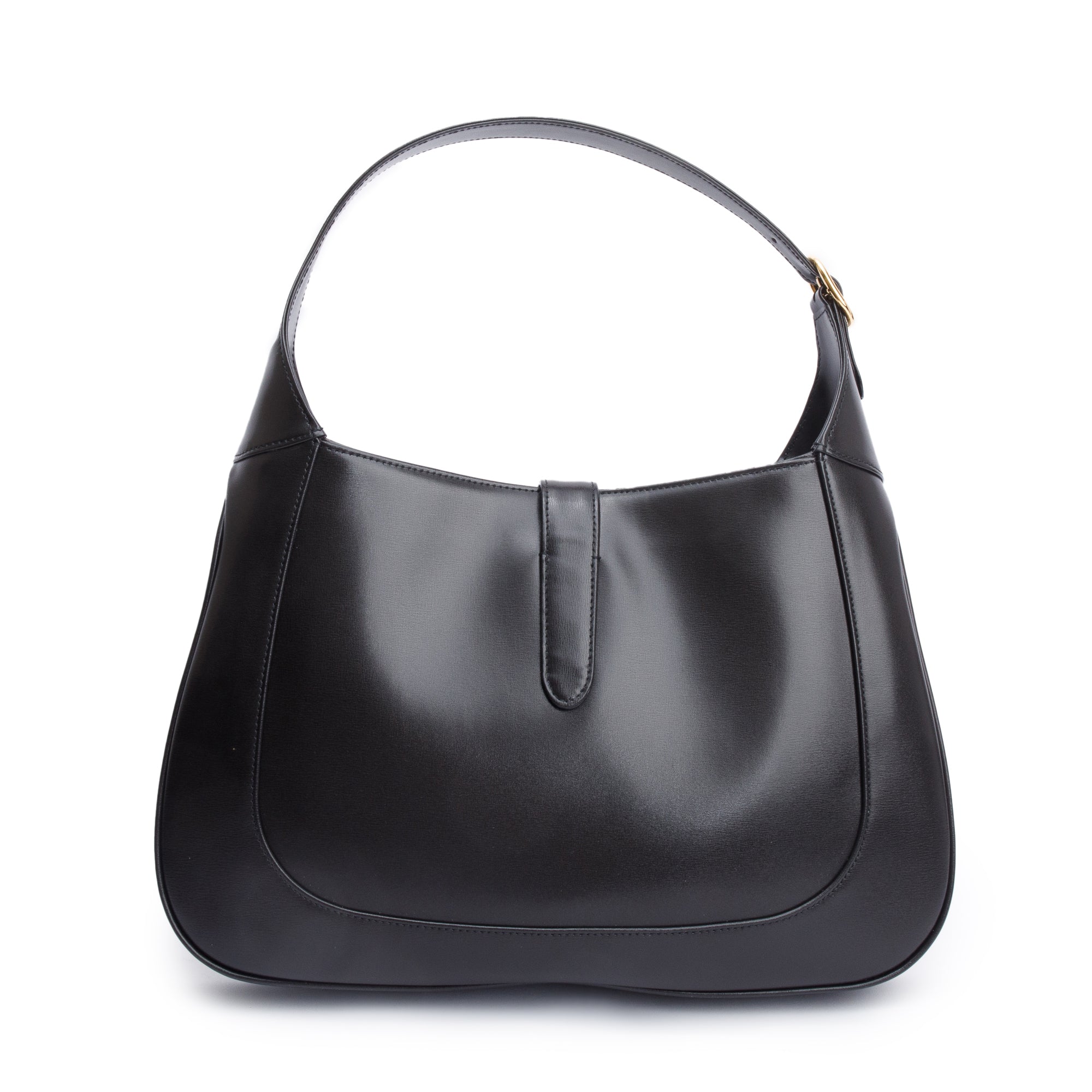 Gucci Black Smooth Leather Jackie 1961 Medium Shoulder Bag w/ Box