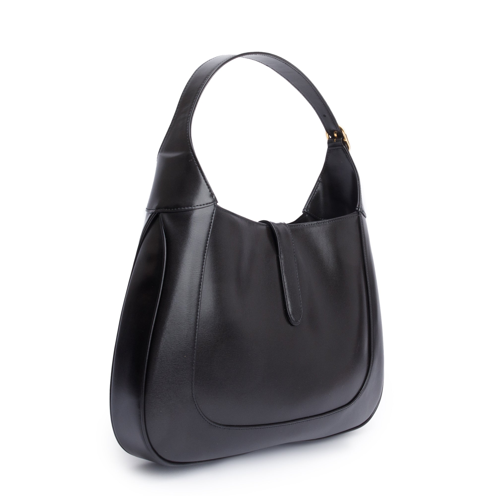 Gucci Black Smooth Leather Jackie 1961 Medium Shoulder Bag w/ Box