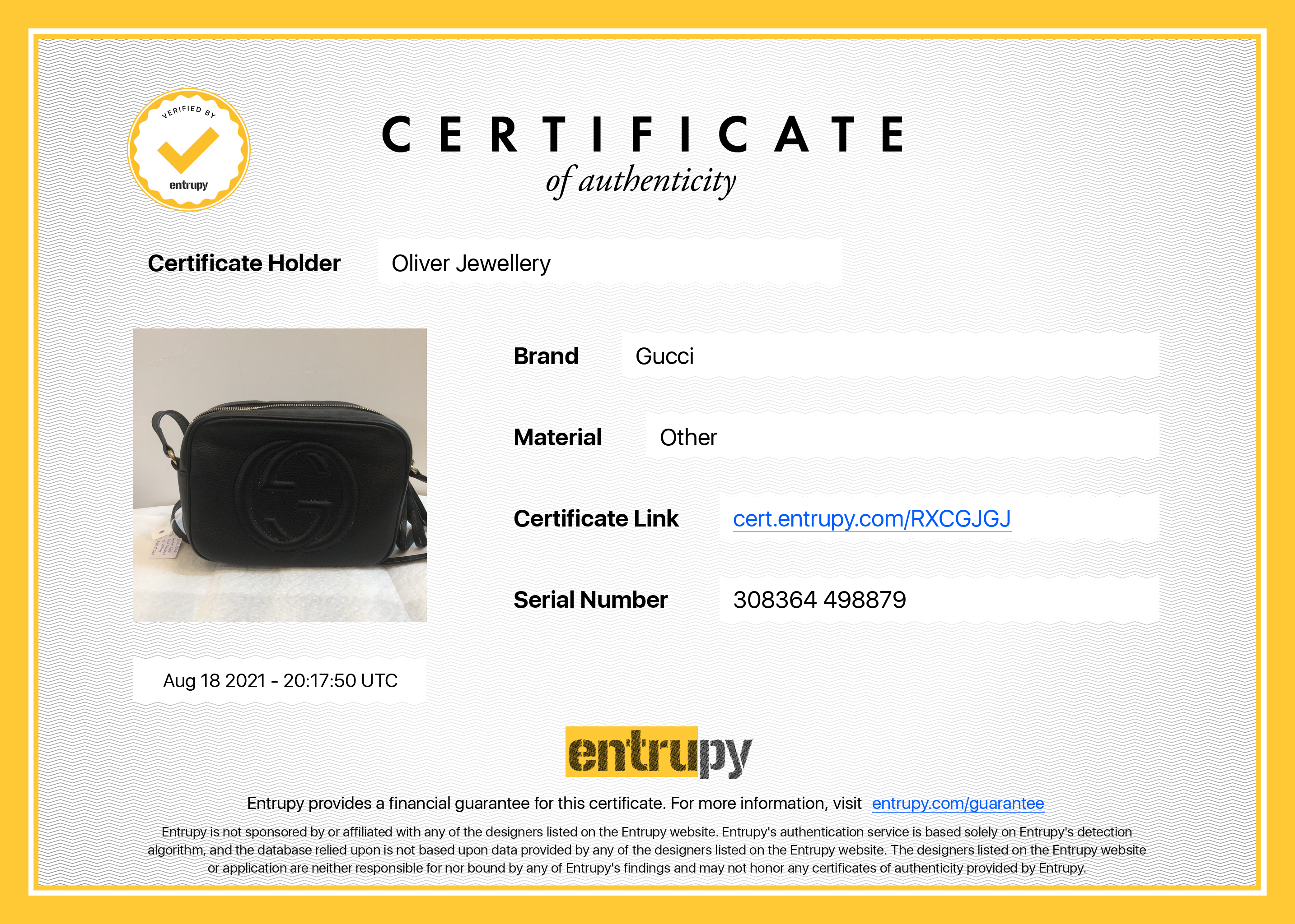 Gucci Black Soho Small Leather Disco Bag